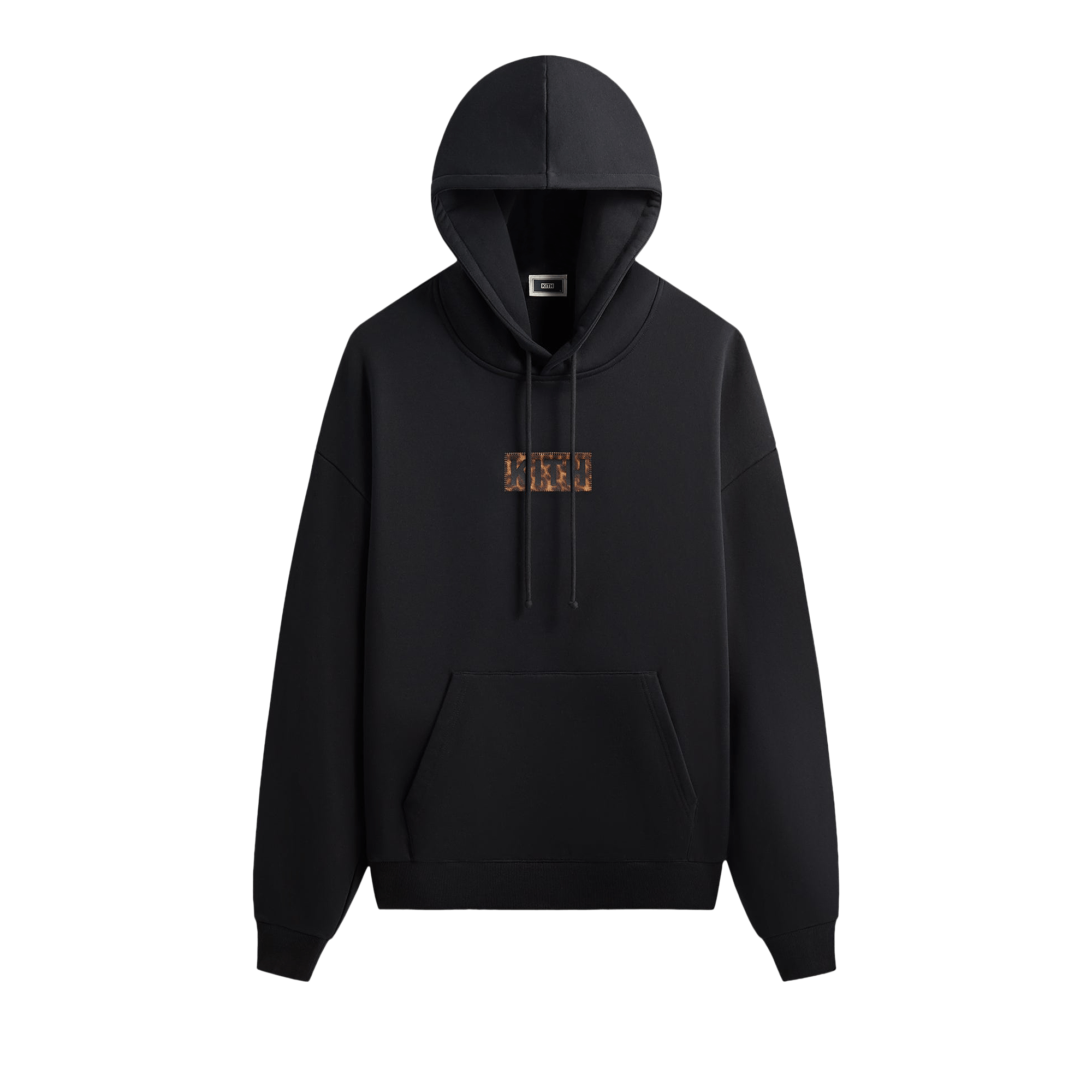 Kith Classic Logo Leopard Applique Nelson Hoodie 'Black'