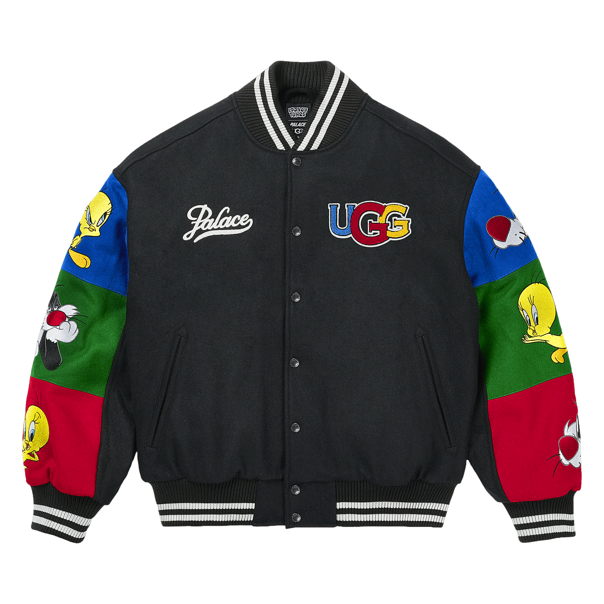 Palace x UGG Looney Tunes Varsity Jacket 'Black'
