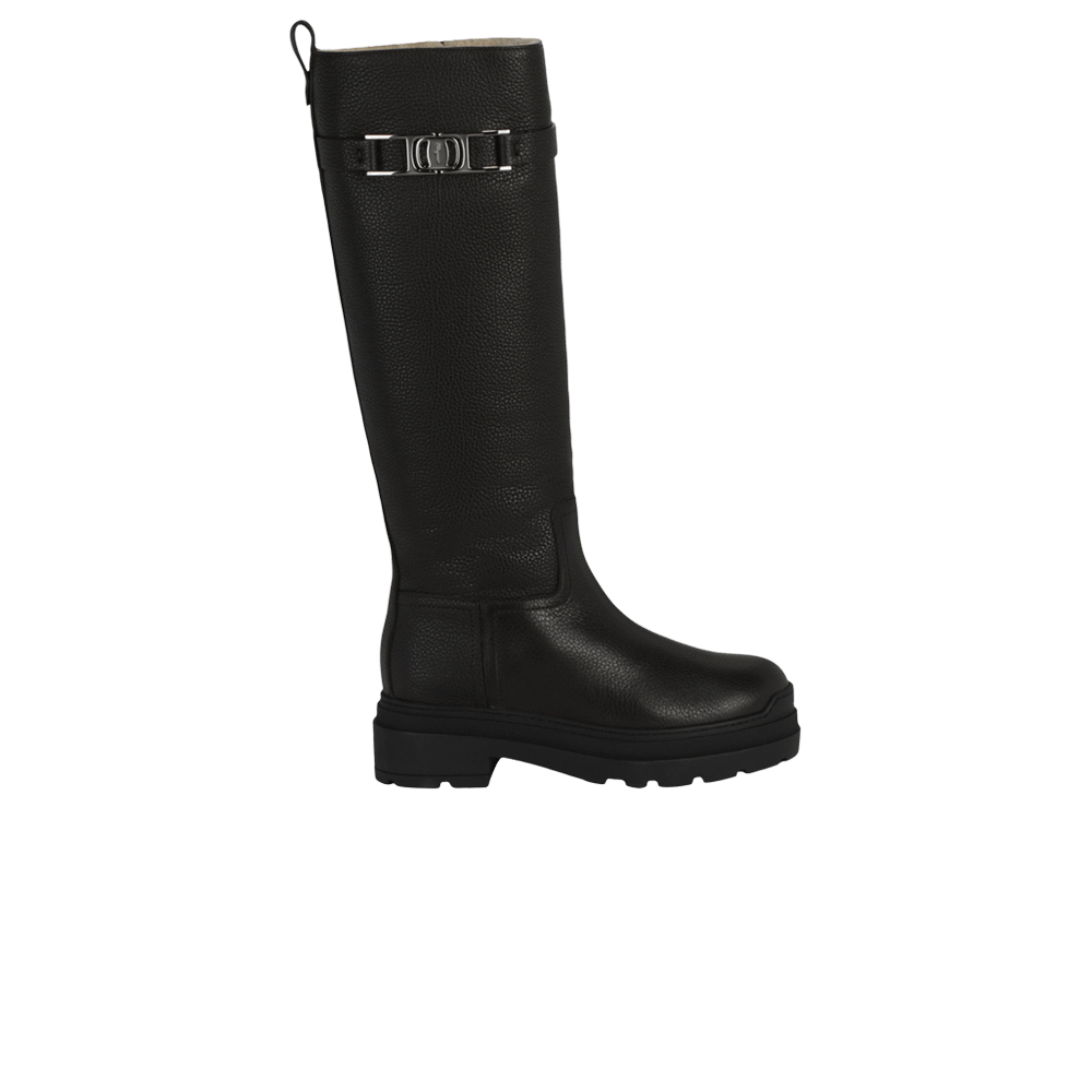 Wmns Ferragamo Ryder F Knee-High Boot 'Black'