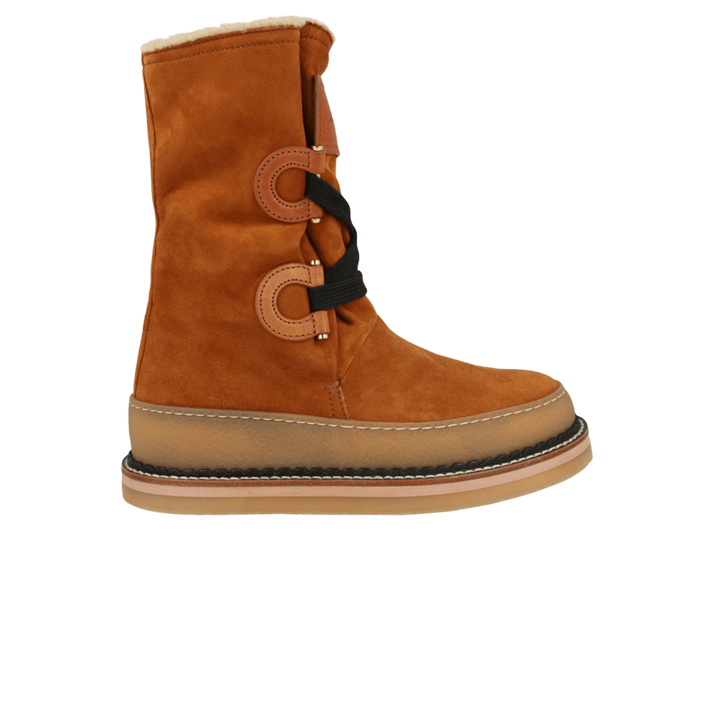 Wmns Ferragamo Celeno Slouchy Suede Boot 'Beige Brown'