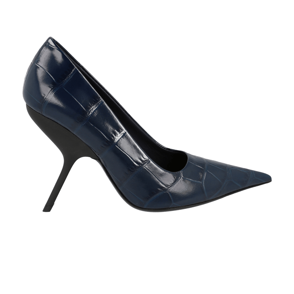 Wmns Ferragamo Eva X5 Croc Embossed Pump 'Blue'