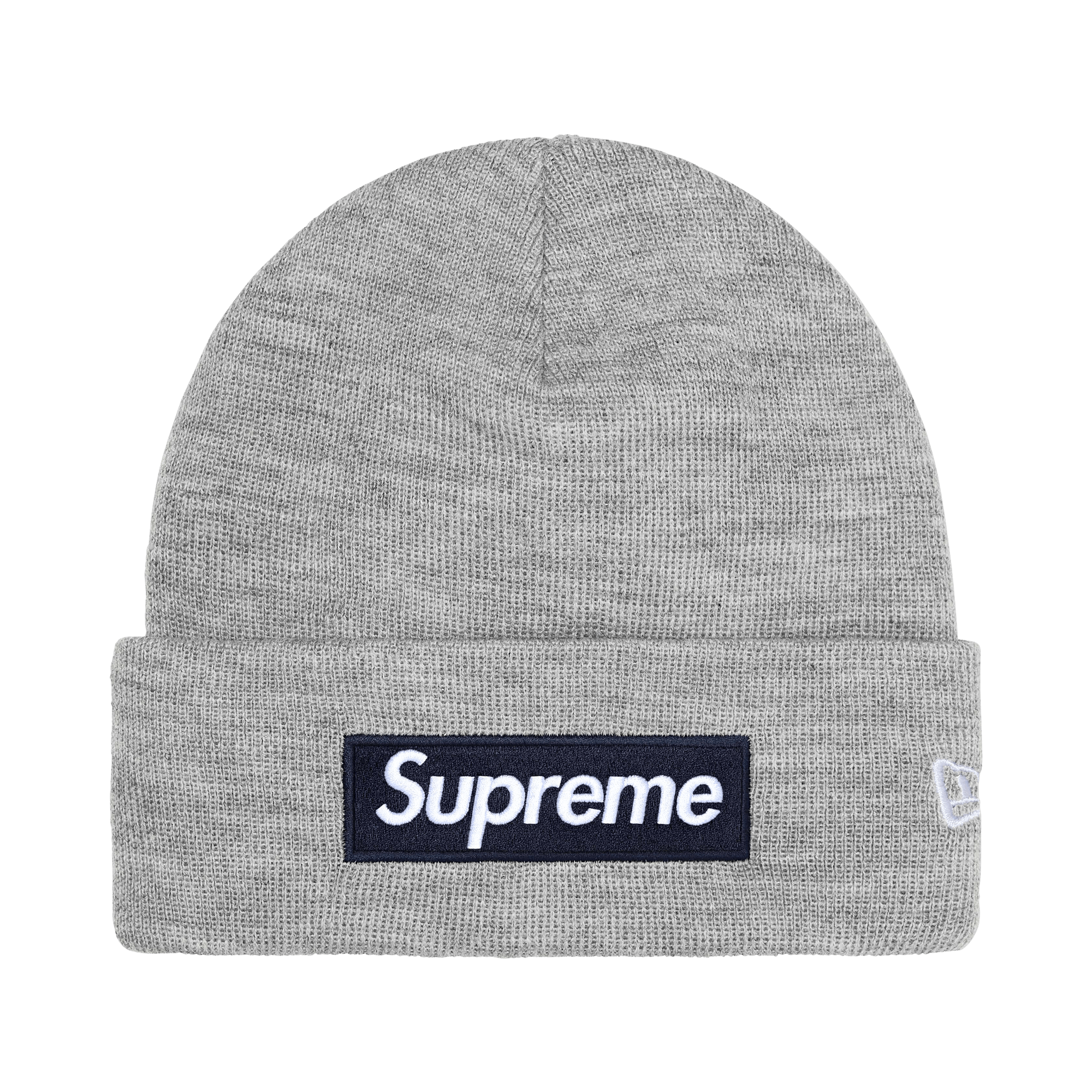 Supreme New Era Box Logo Beanie 'Heather Grey'