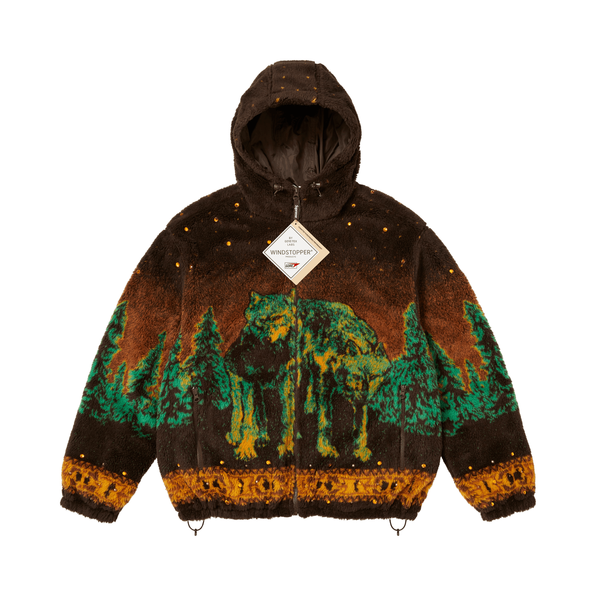 Supreme x B.B. Simon Reversible Hooded Fleece Jacket 'Brown'