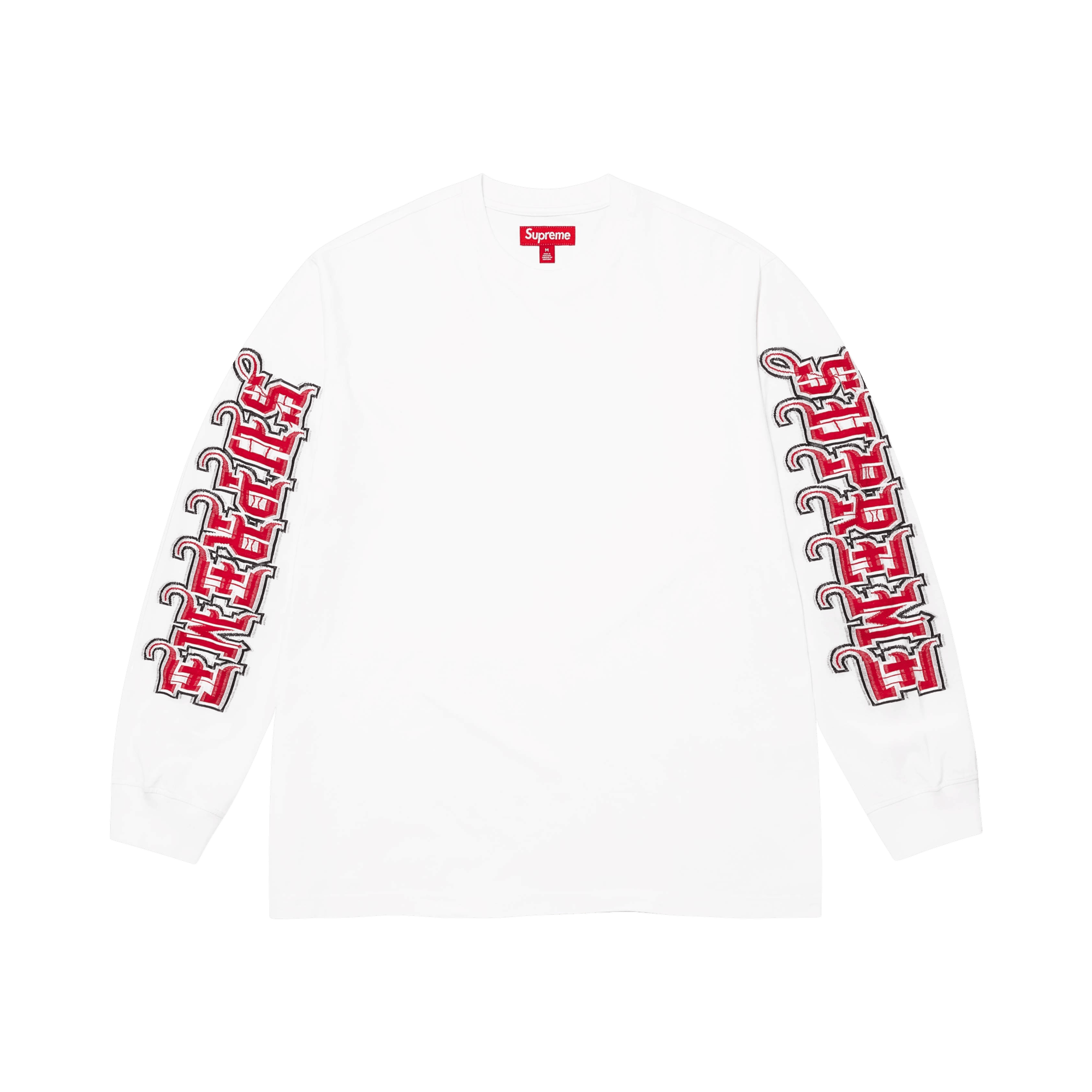 Supreme Intarsia Sleeve Long-Sleeve Top 'White'