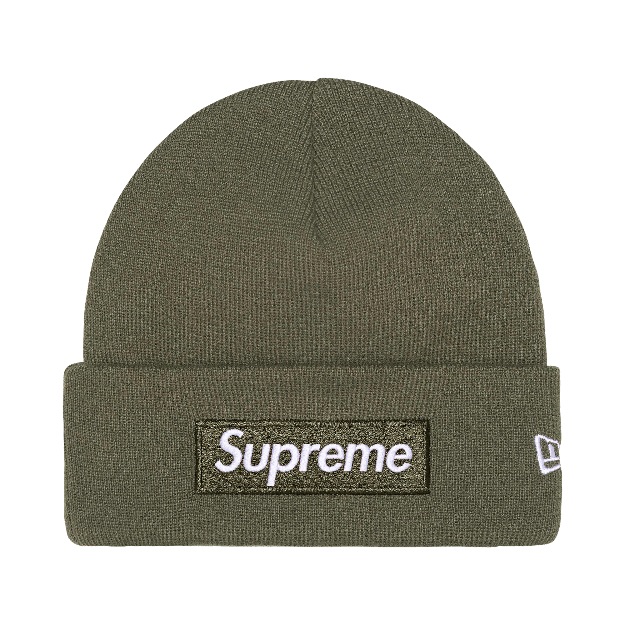 Supreme New Era Box Logo Beanie 'Light Olive'
