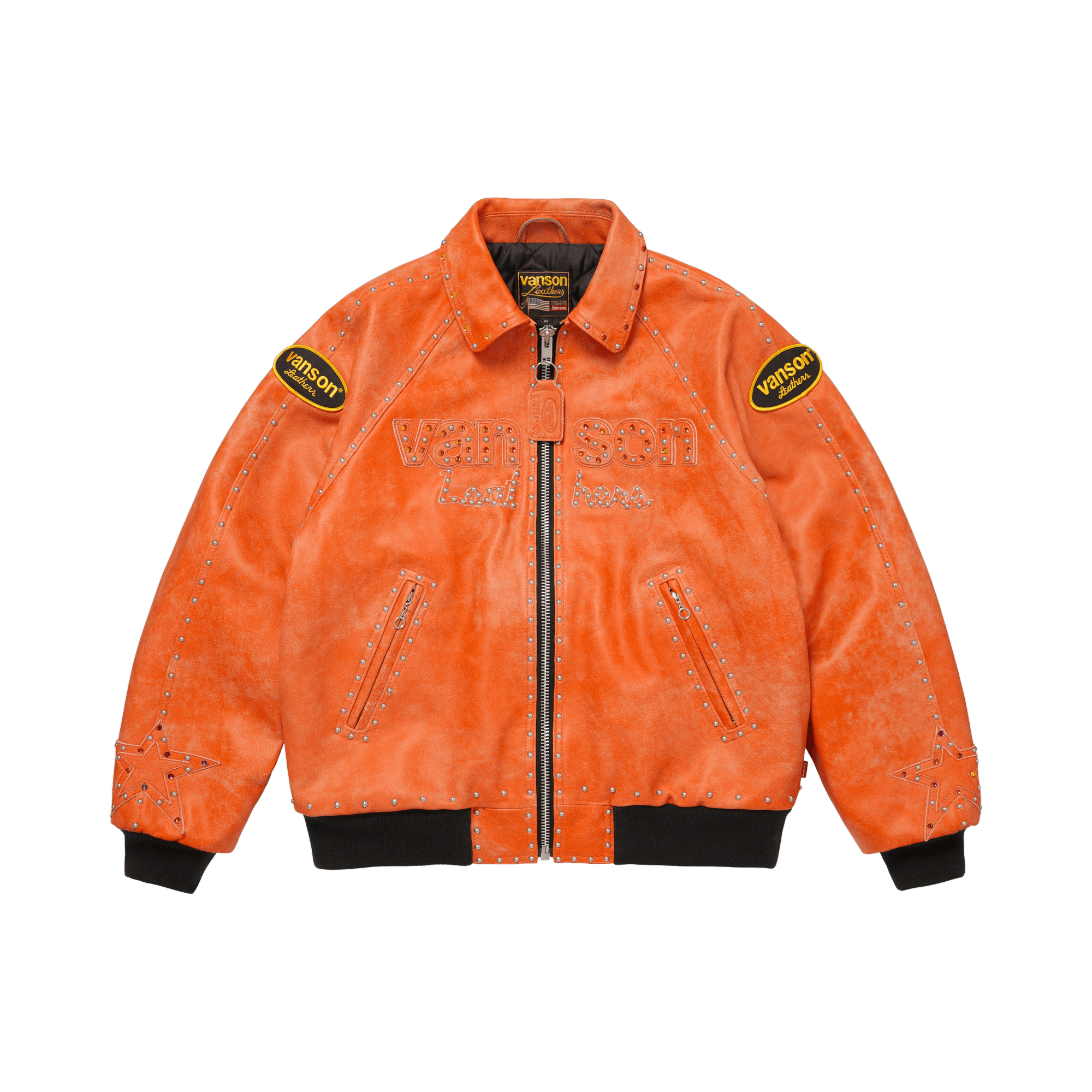 Supreme x Vanson Leathers x B.B. Simon Jacket 'Orange'