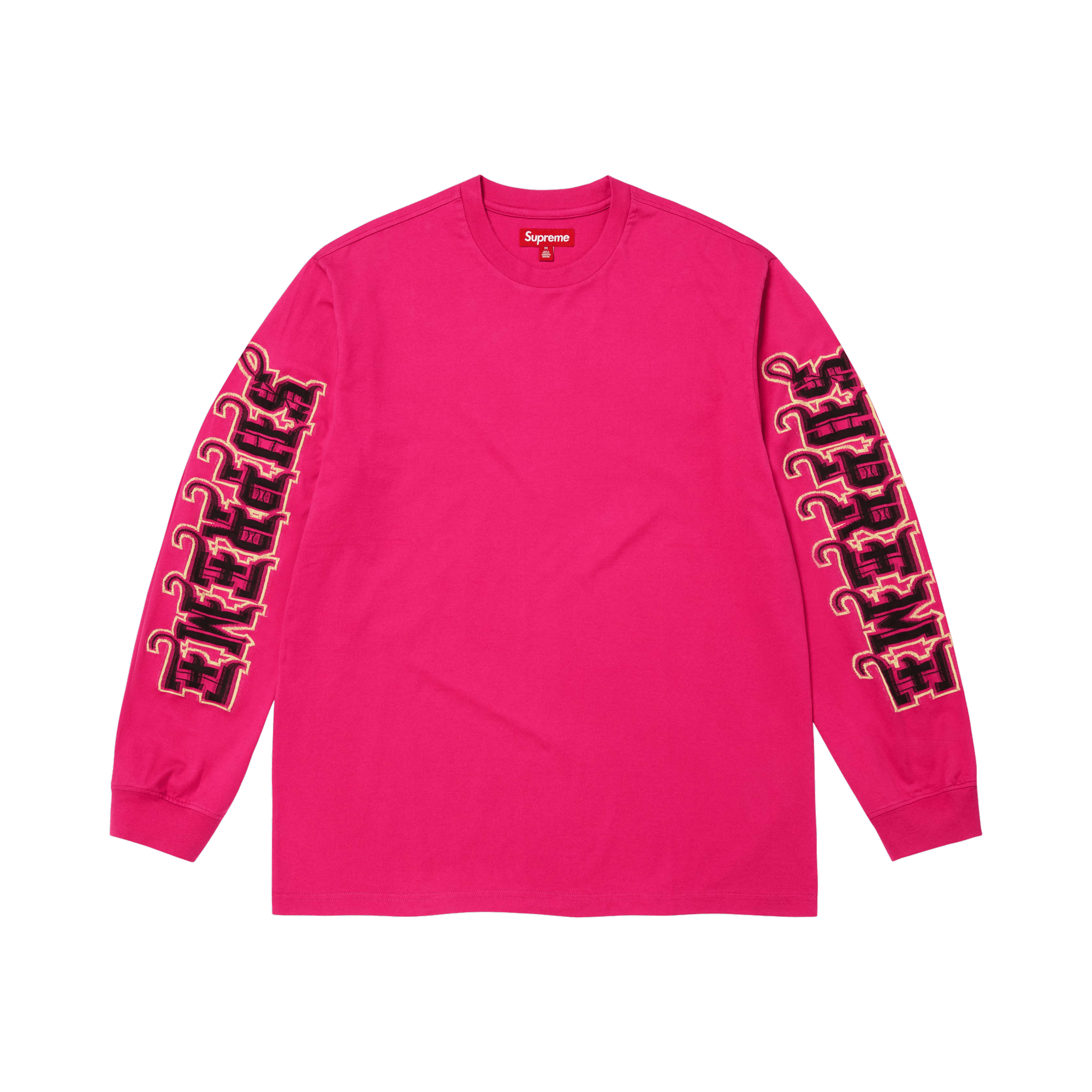 Supreme Intarsia Sleeve Long-Sleeve Top 'Fuchsia'