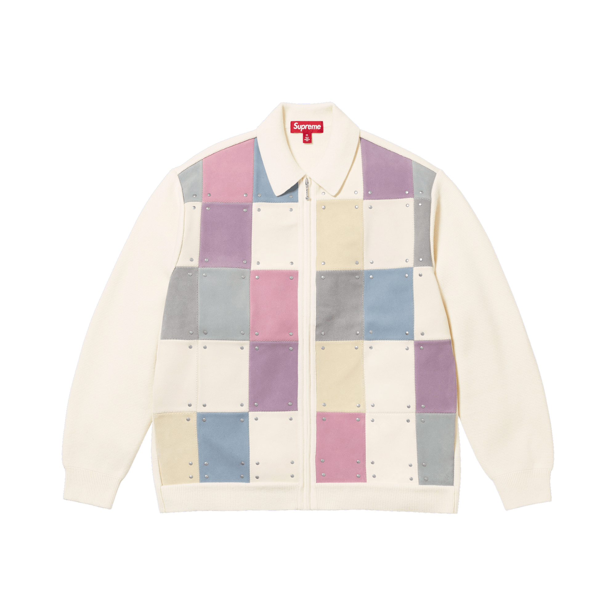 Supreme Studded Suede Zip Up Cardigan 'Multicolor'