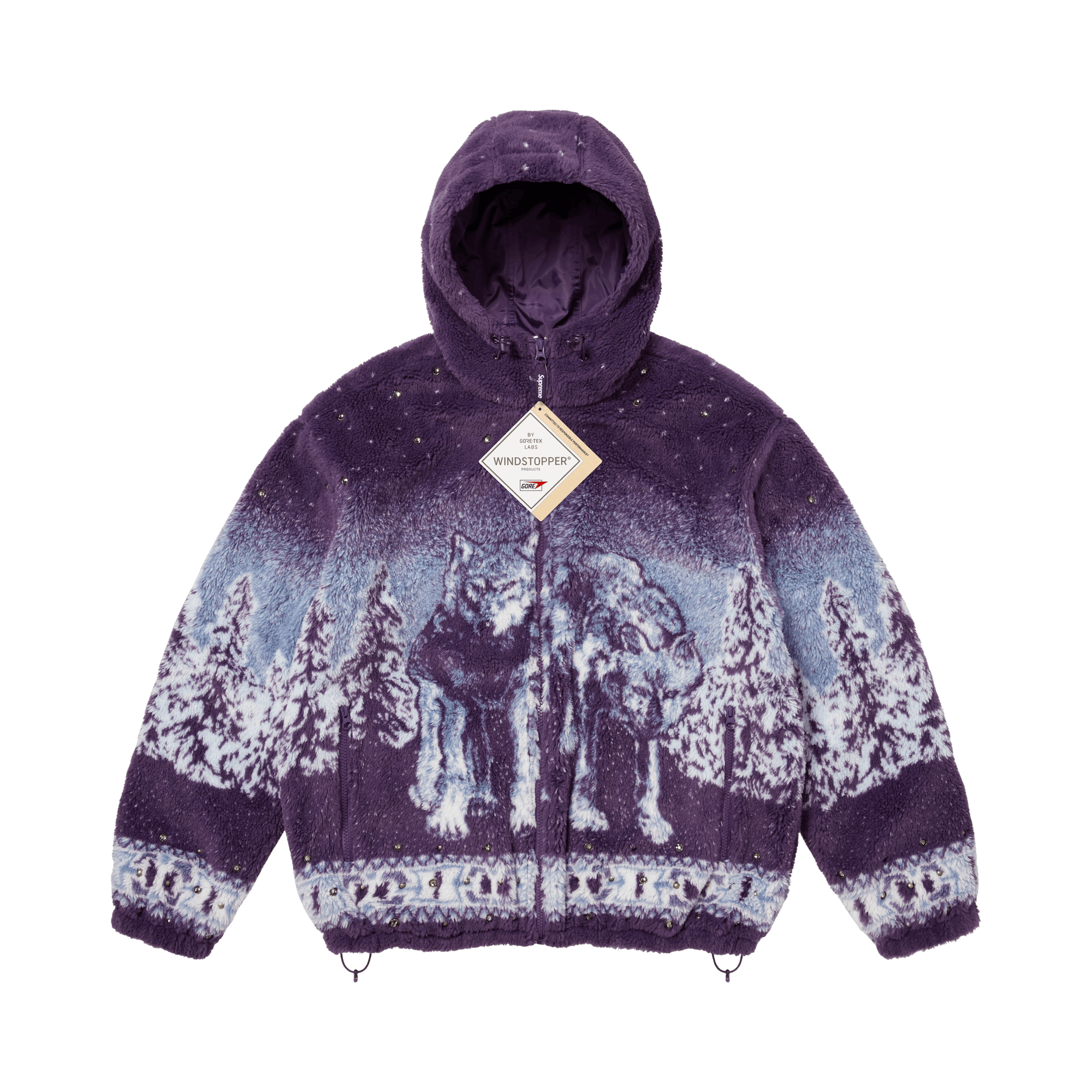 Supreme x B.B. Simon Reversible Hooded Fleece Jacket 'Purple'