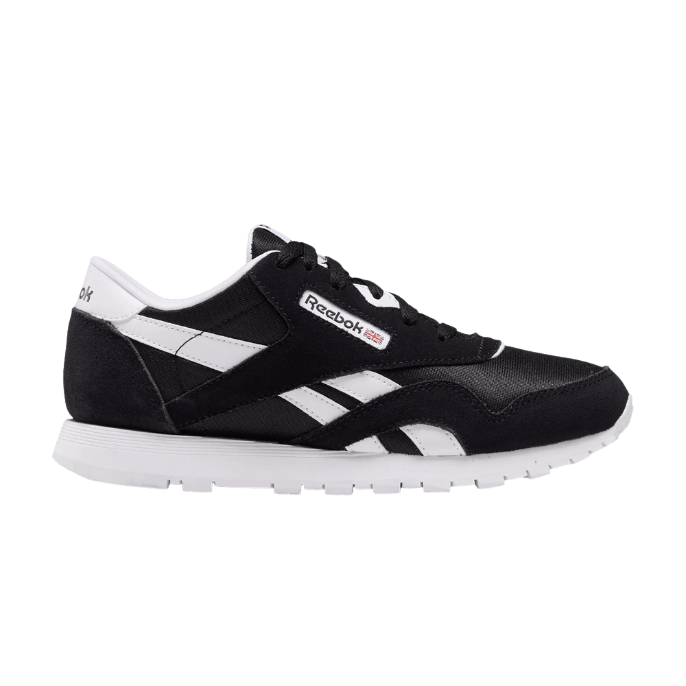 Reebok Classic Nylon Big Kid 'Black/Black/White'
