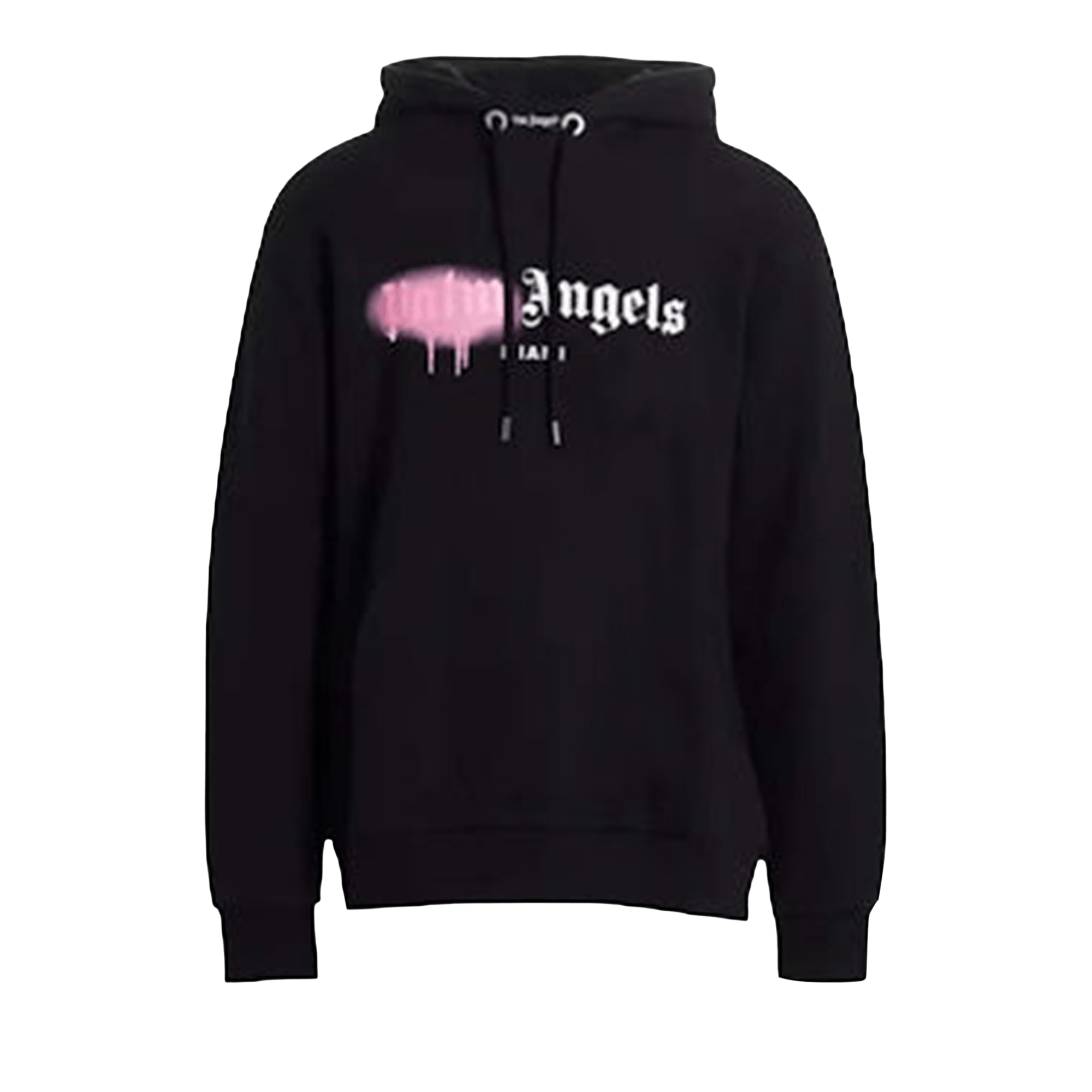 Moncler Palm Angels Miami Sprayed Logo Hoodie 'Black/Pink'