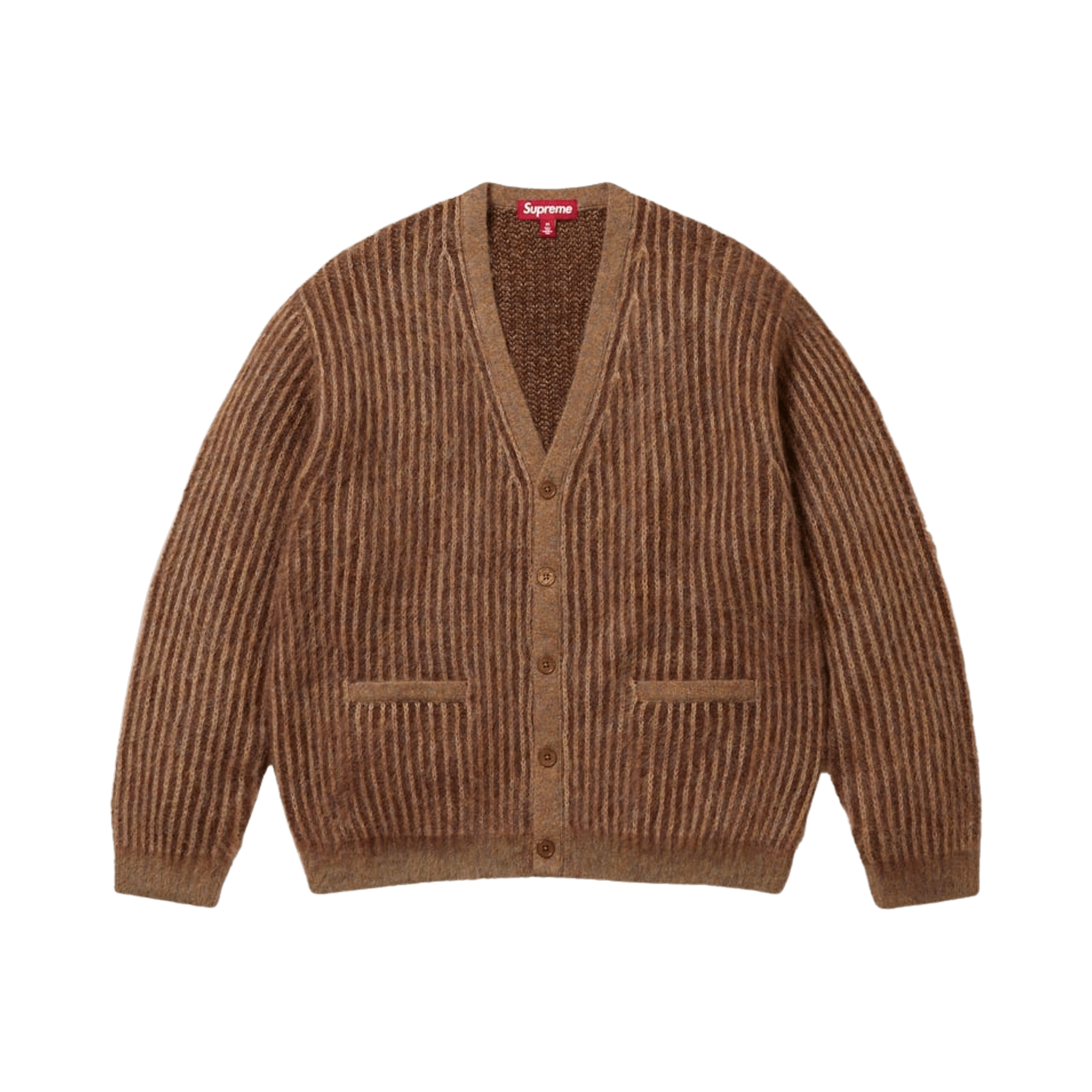 Supreme 2-Tone Mohair Cardigan 'Light Brown'