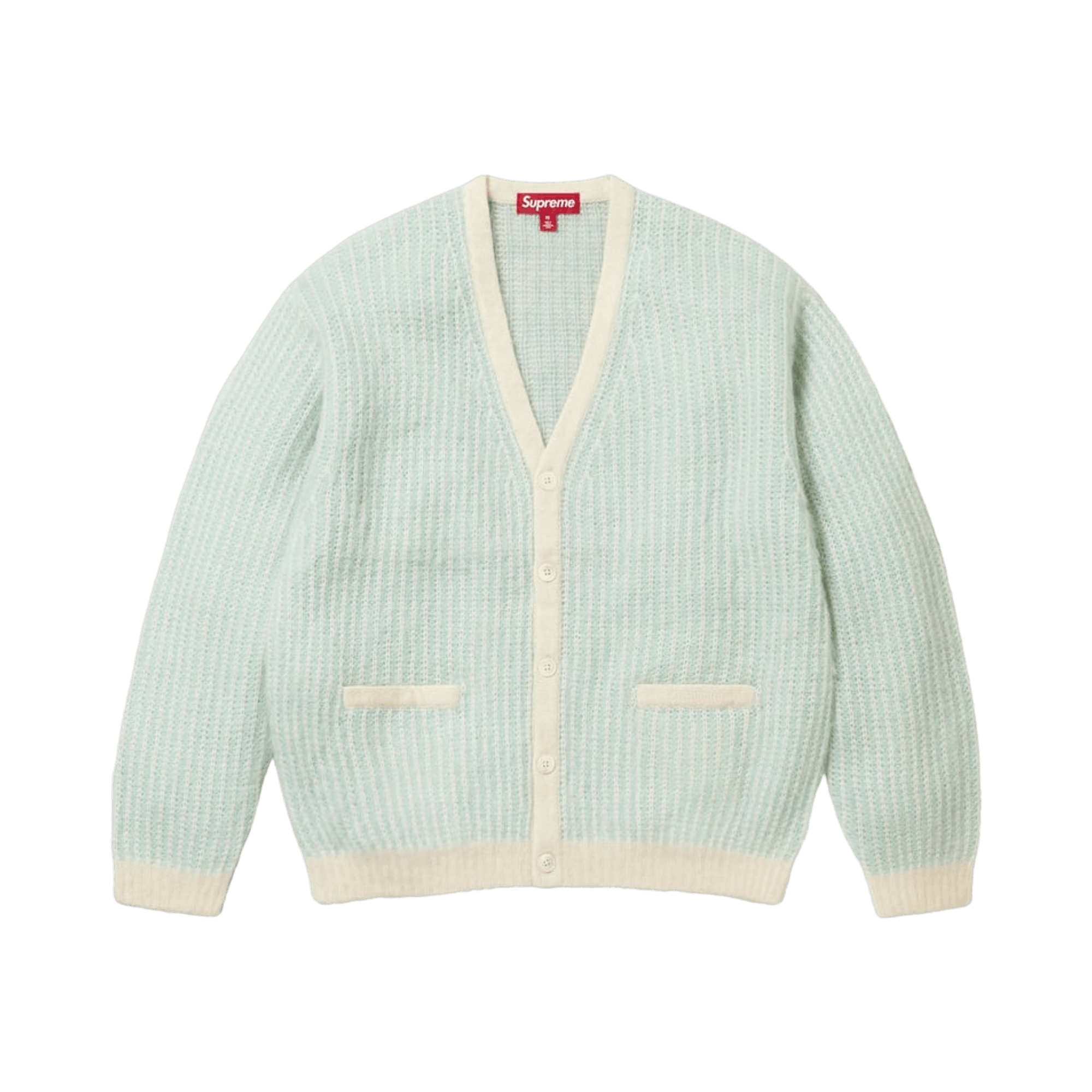 Supreme 2-Tone Mohair Cardigan 'Ivory'
