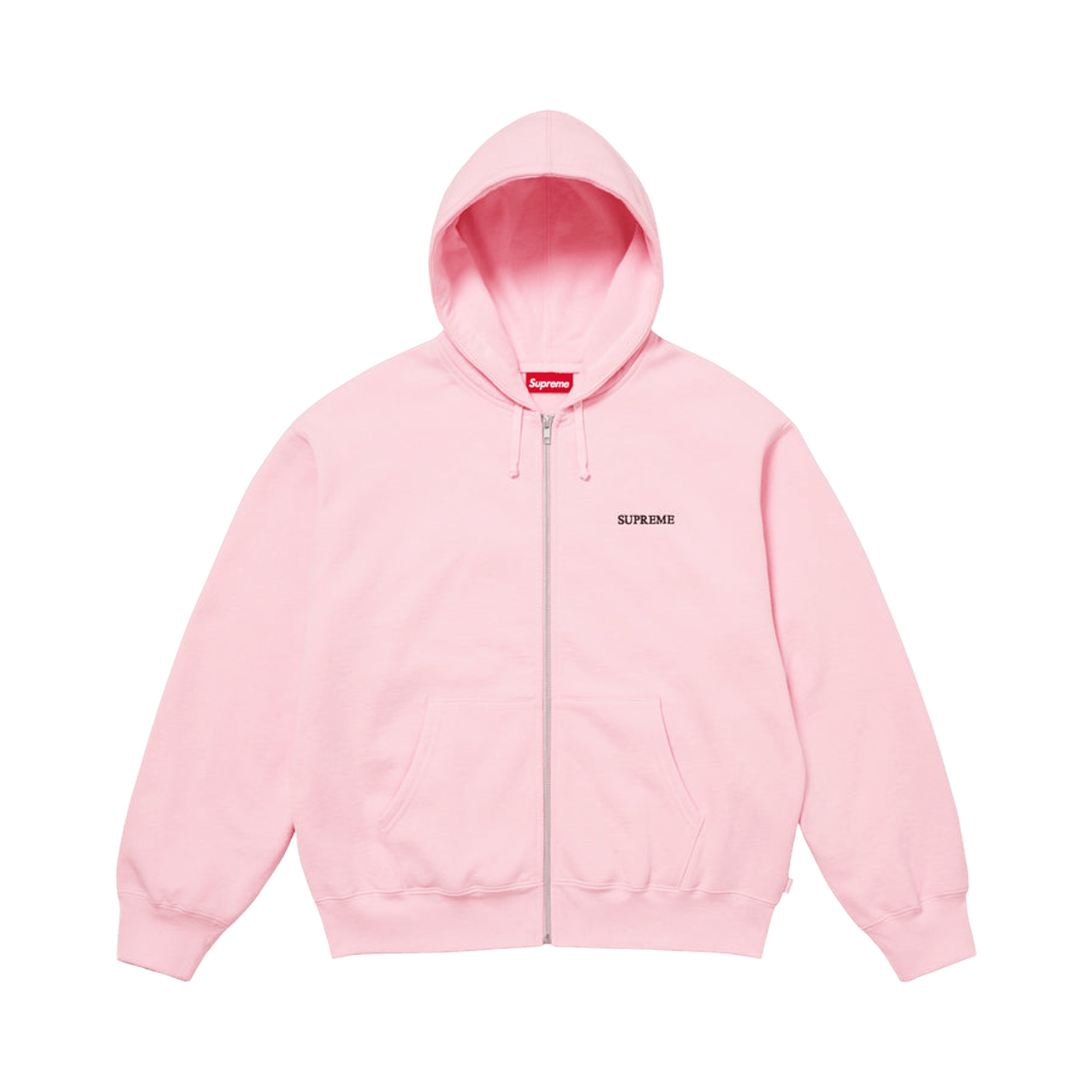 Supreme Idgaf Zip Up Hooded Sweatshirt 'Light Pink'