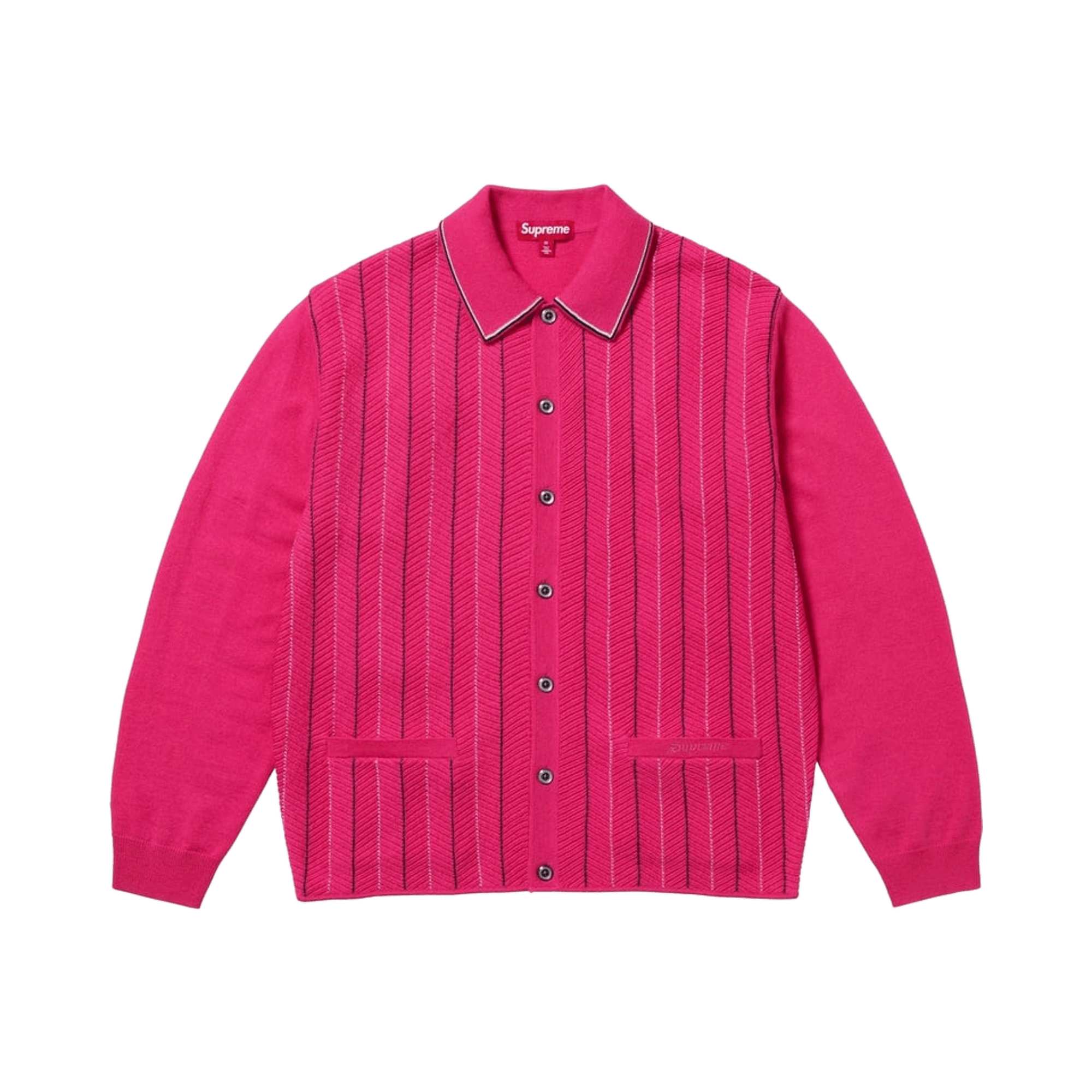 Supreme Herringbone Cardigan 'Pink'