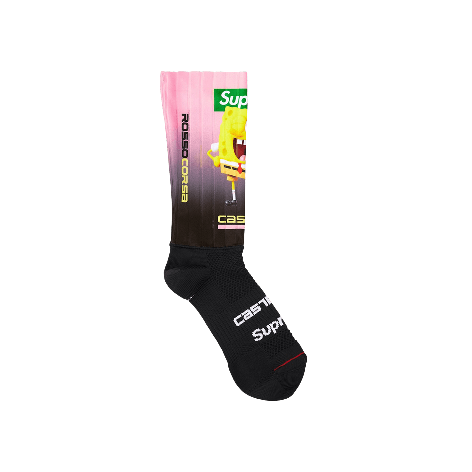 Supreme x Spongebob Squarepants x Castelli Cycling Sock (1 Pack) 'Black'
