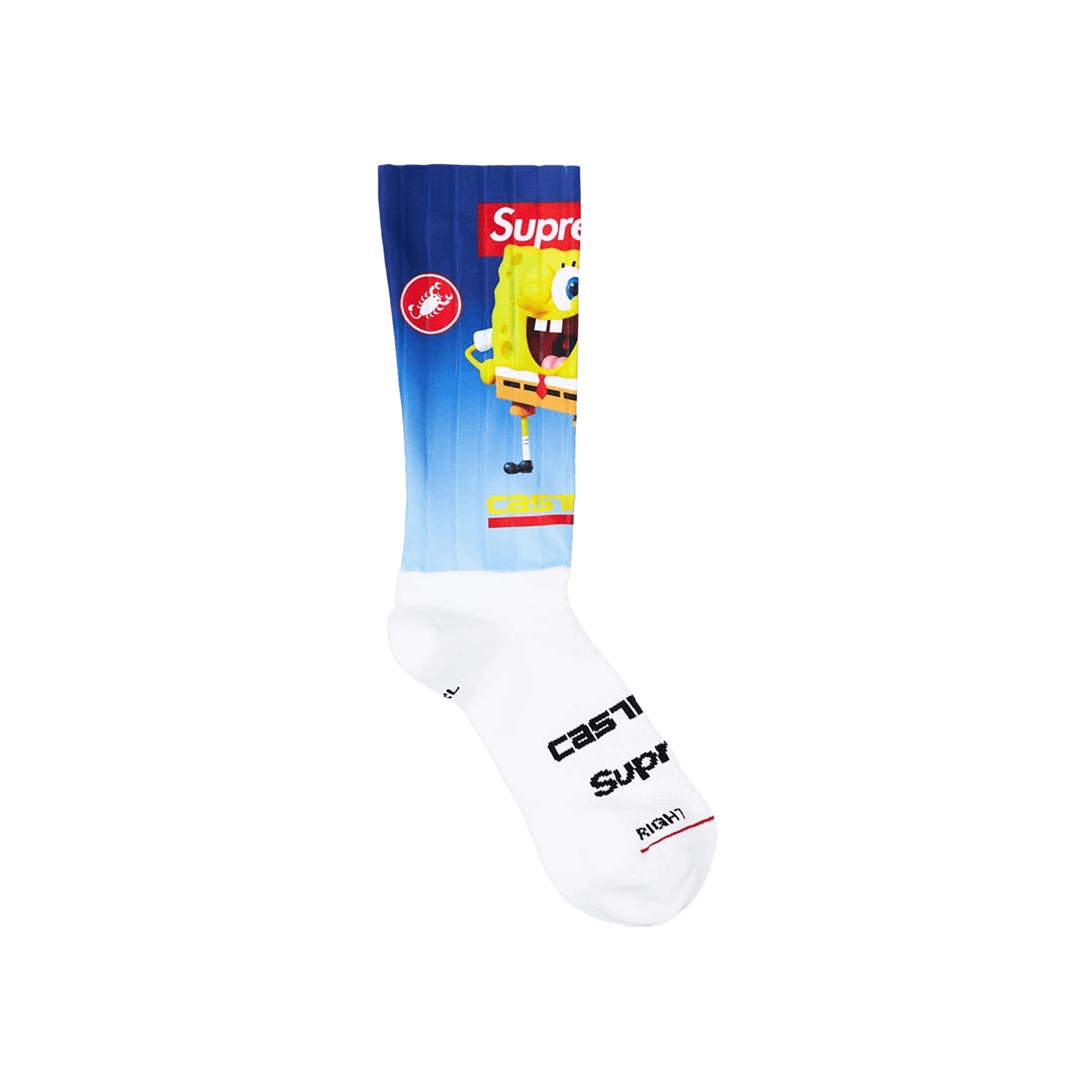 Supreme x Spongebob Squarepants x Castelli Cycling Sock (1 Pack) 'Blue'