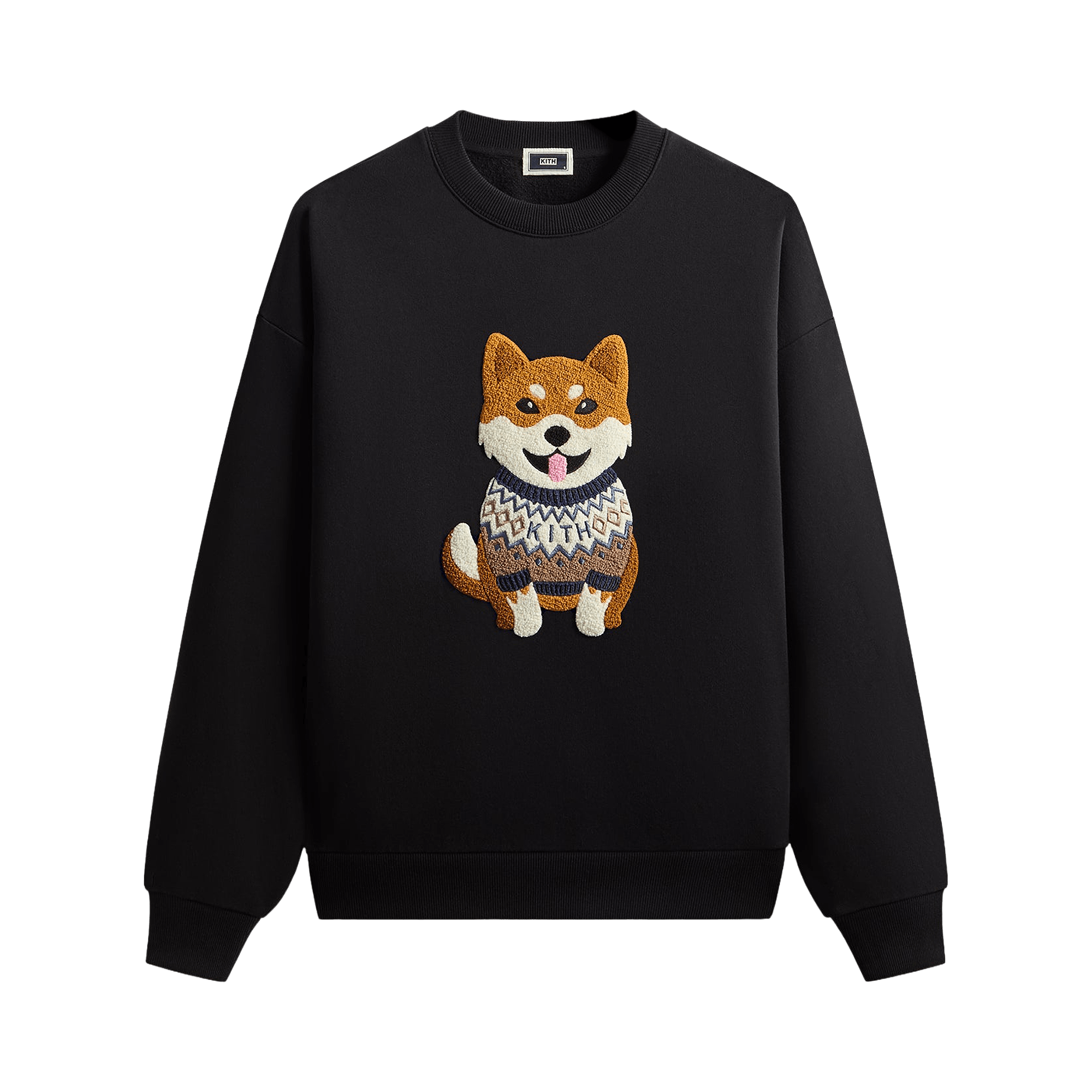 Kith Kithmas Shiba Nelson Crewneck Black 'Stadium'