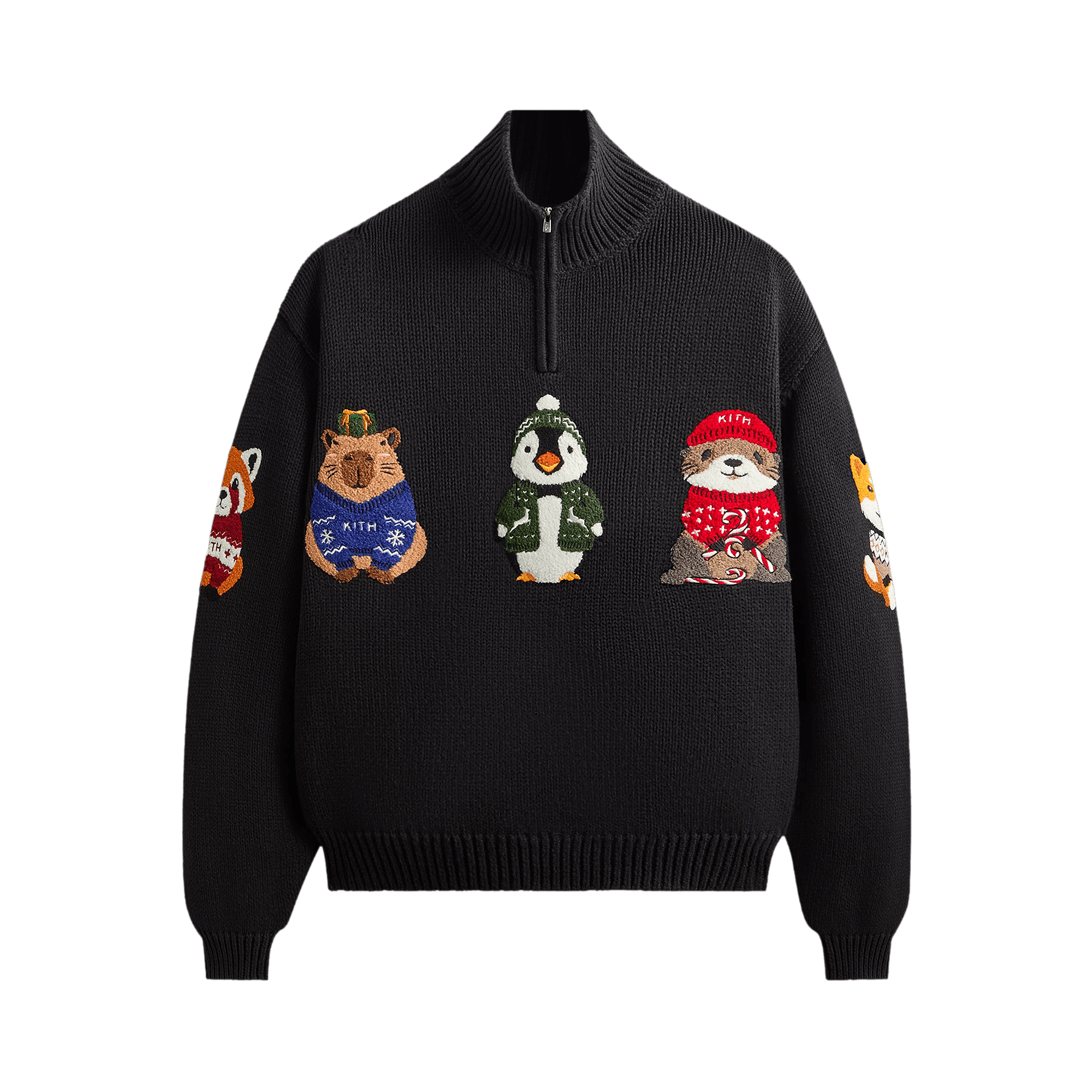 Kith Kithmas Animals Wyona Quarter Zip 'Black'