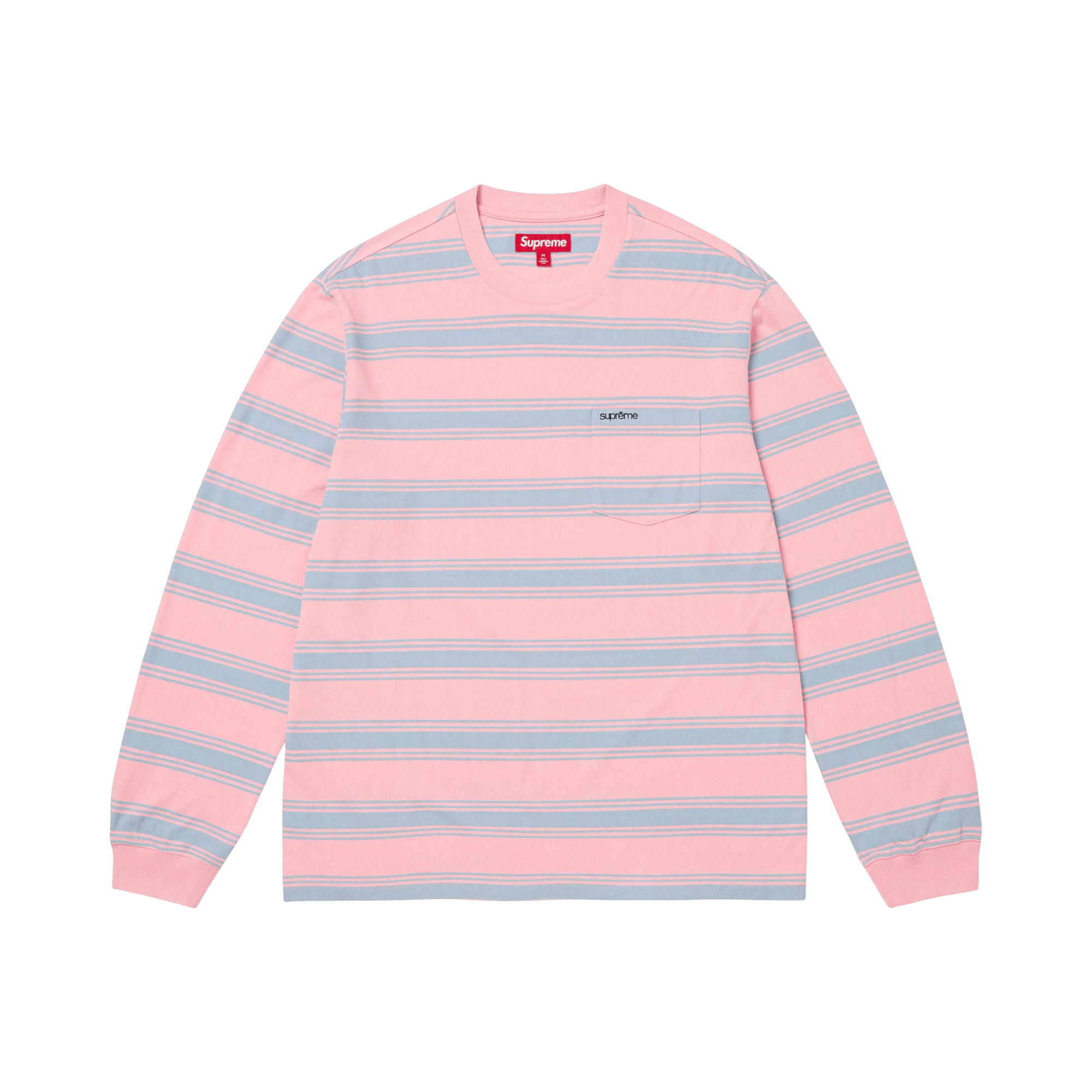 Supreme Stripe Pocket Long-Sleeve Top 'Pink'