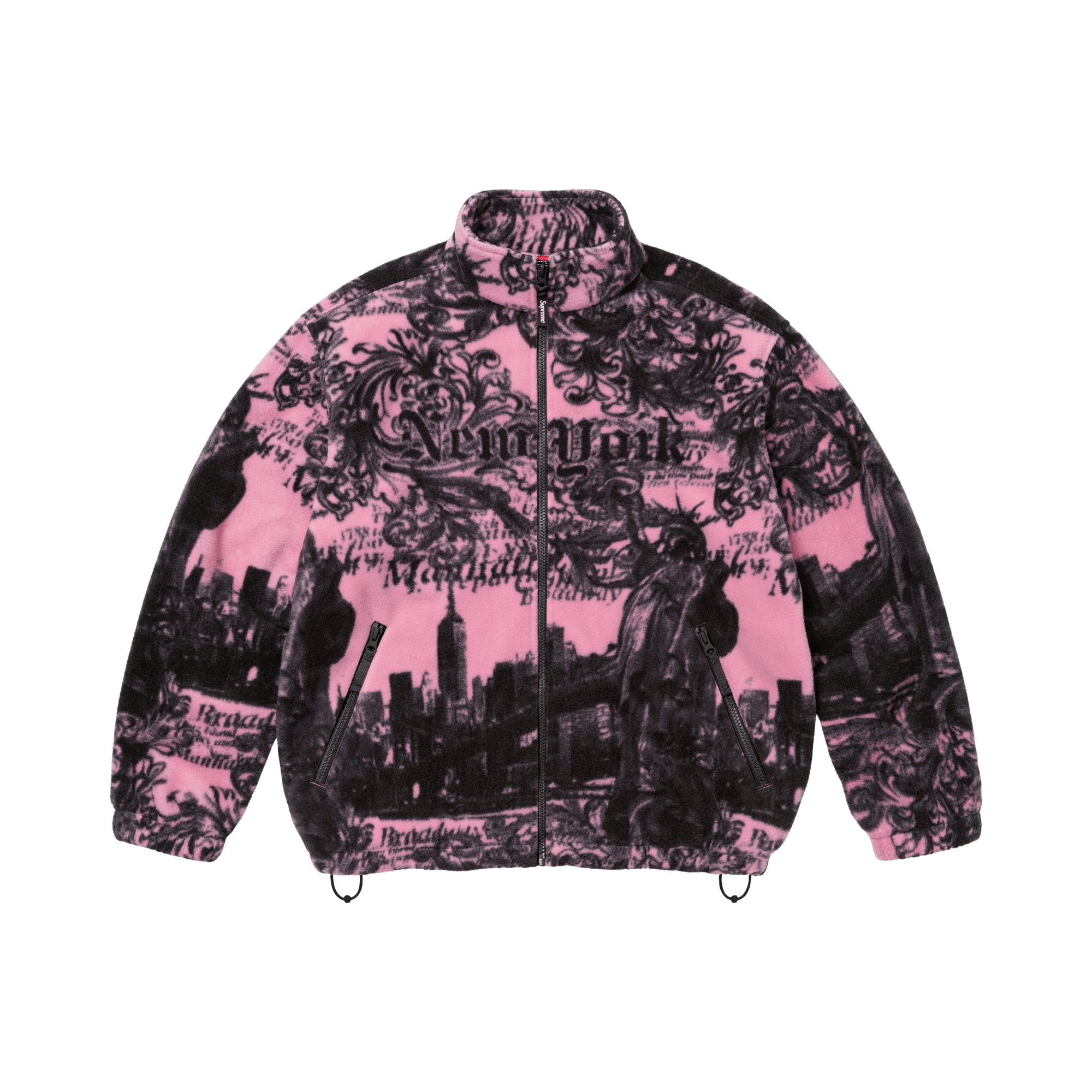 Supreme New York Fleece Jacket 'Pink'