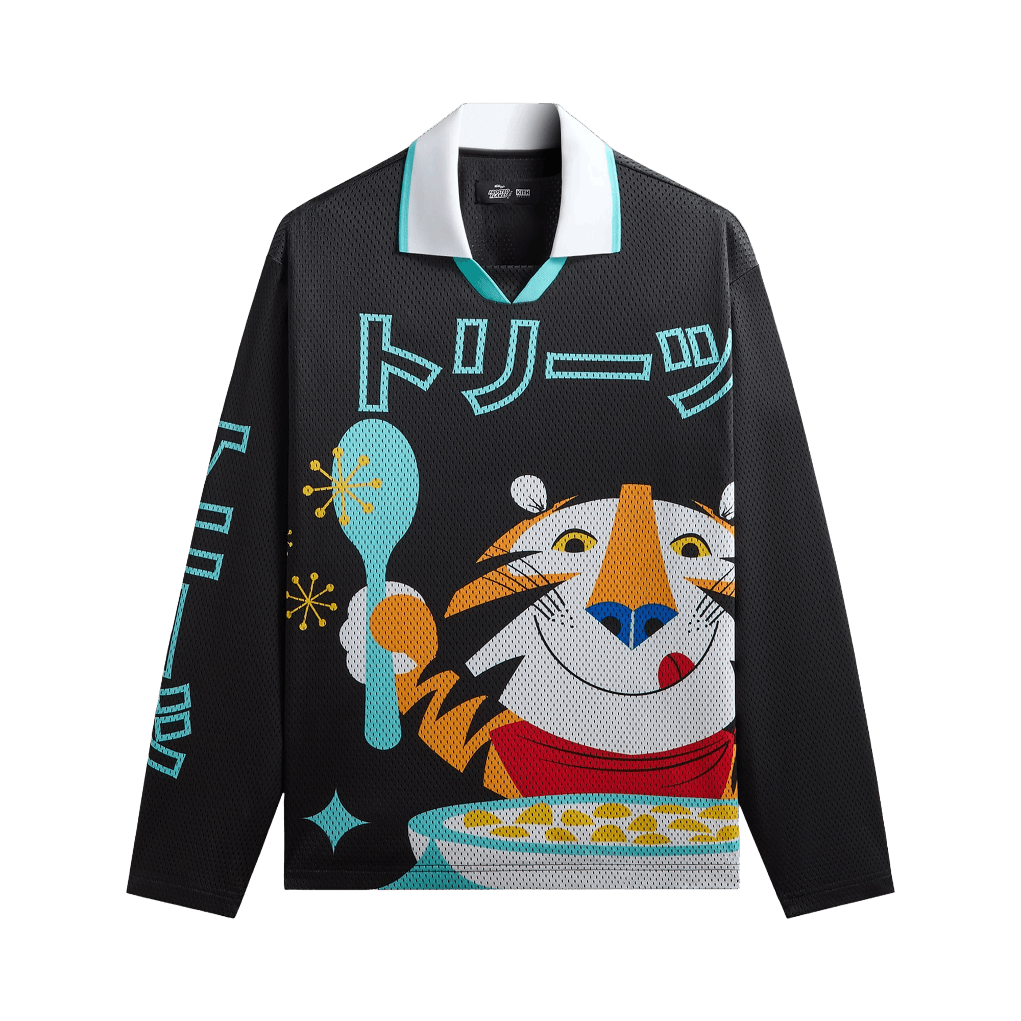 Kith Treats For Kellogg’s Frosted Flakes Cereal & Tony The Tiger Long Sleeve Edison Jersey 'Black'