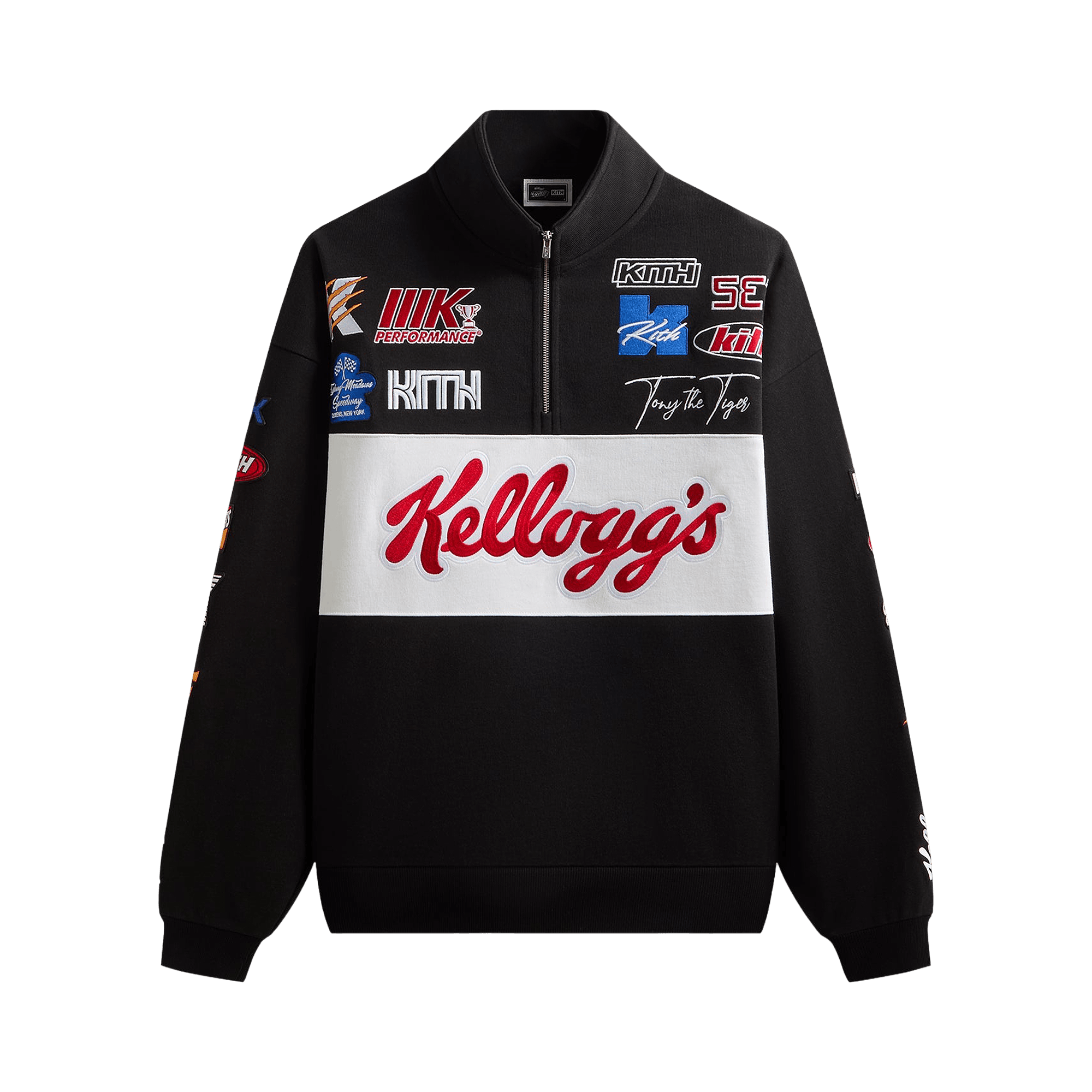 Kith Treats For Kellogg’s Frosted Flakes Cereal & Tony The Tiger Racing Nelson Quarter Zip 'Black'