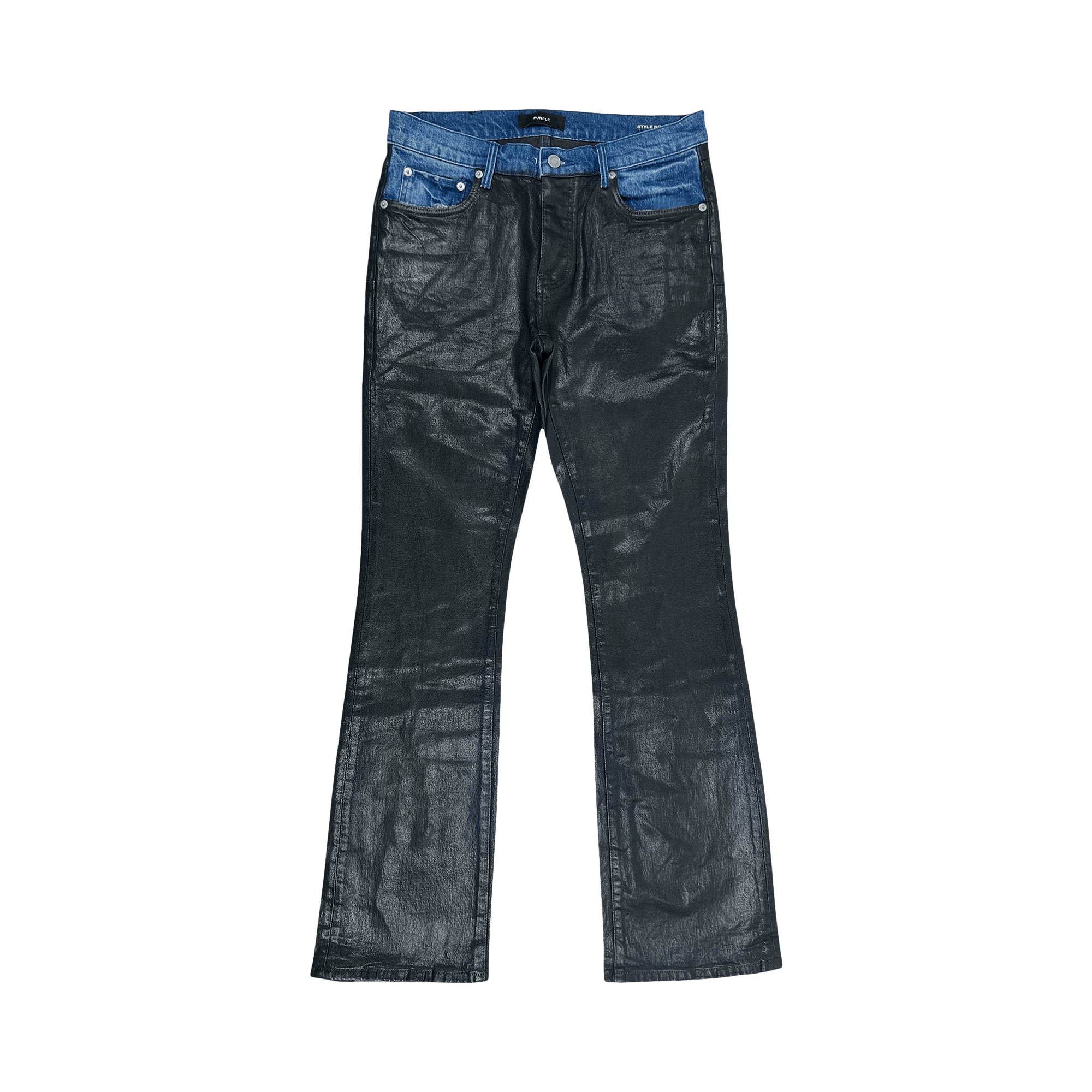 PURPLE BRAND Coated Indigo Flare 'Black'