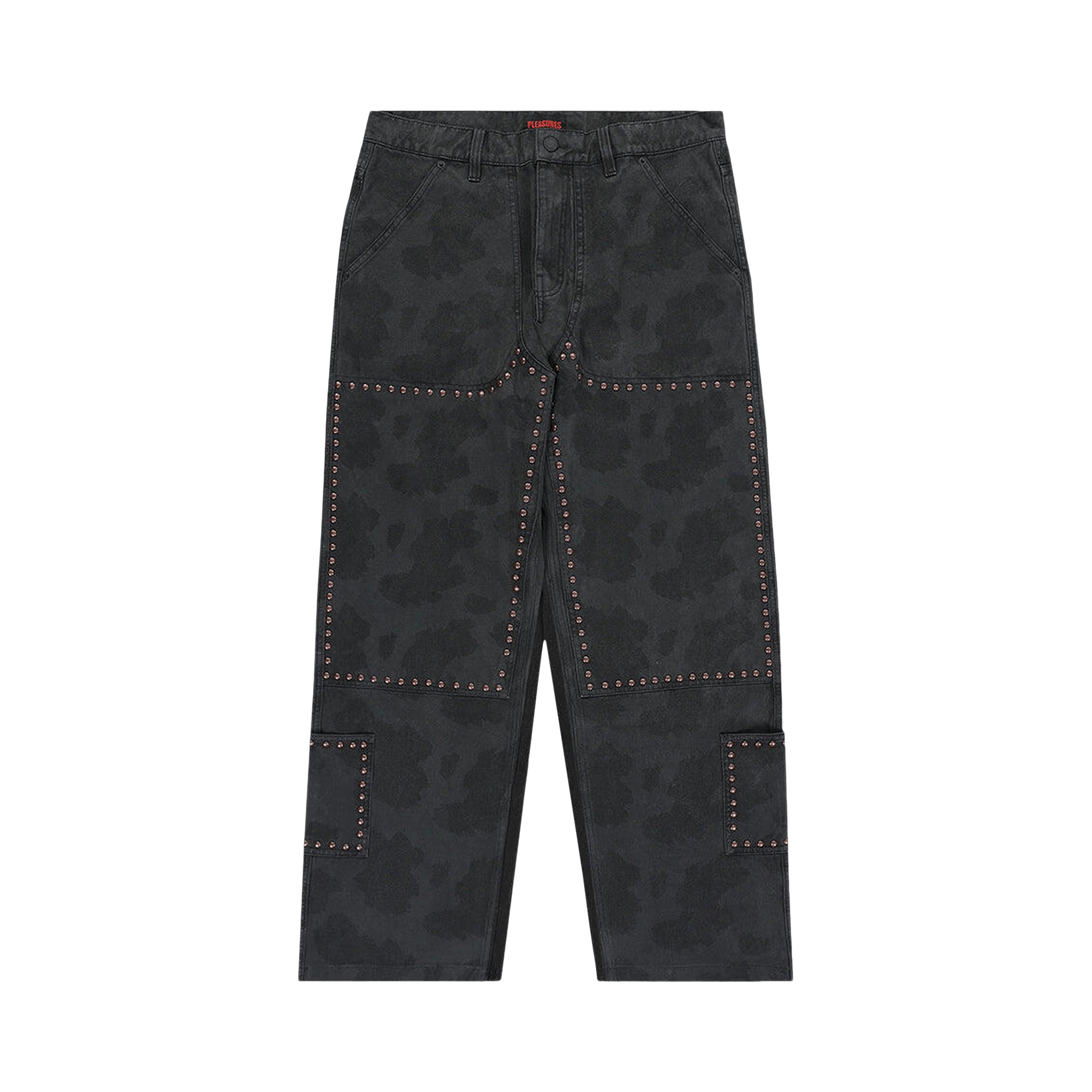 Pleasures Cowhide Double Knee Work Pant 'Black'