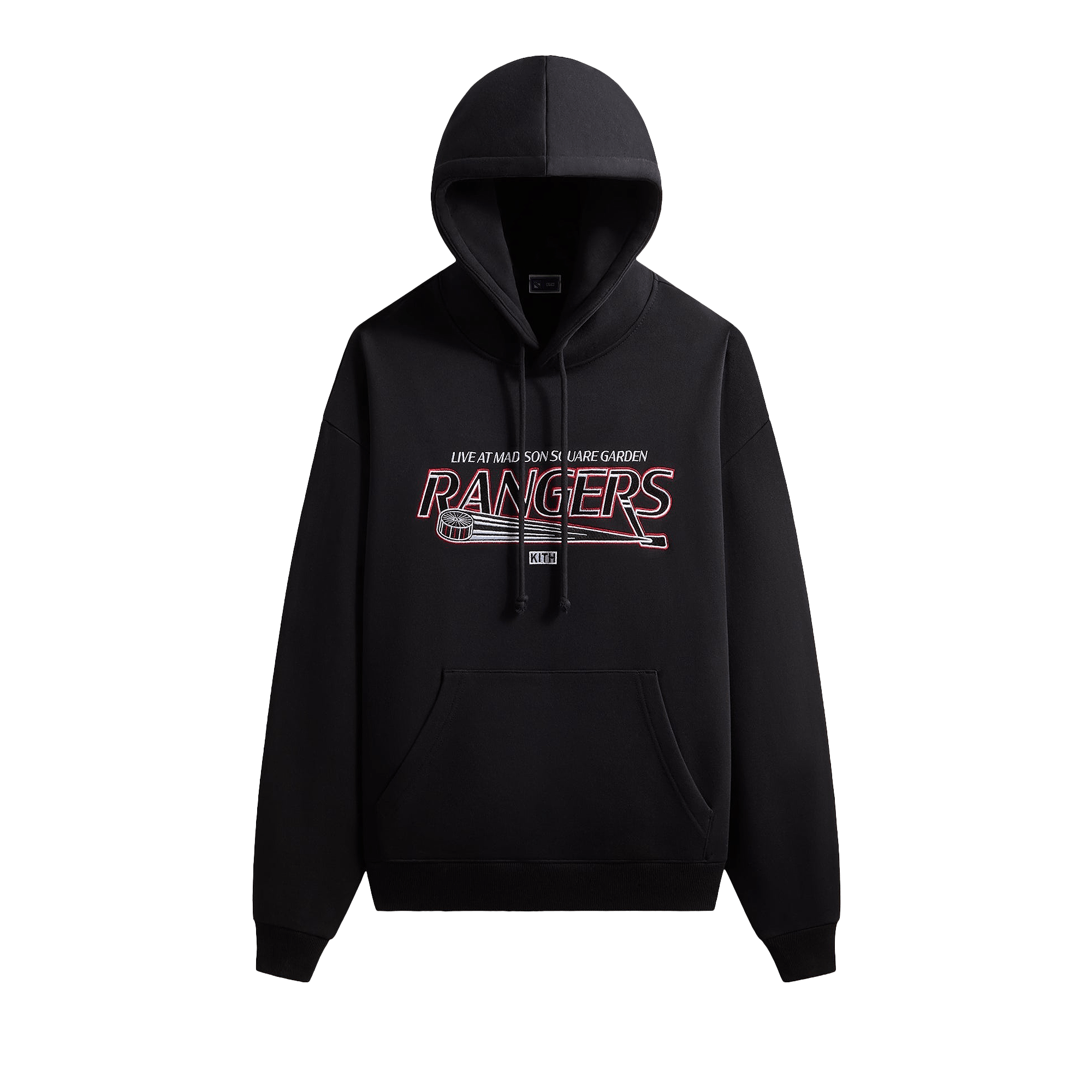 Kith For The New York Rangers Madison Square Garden Puck Vintage Nelson Hoodie 'Black'
