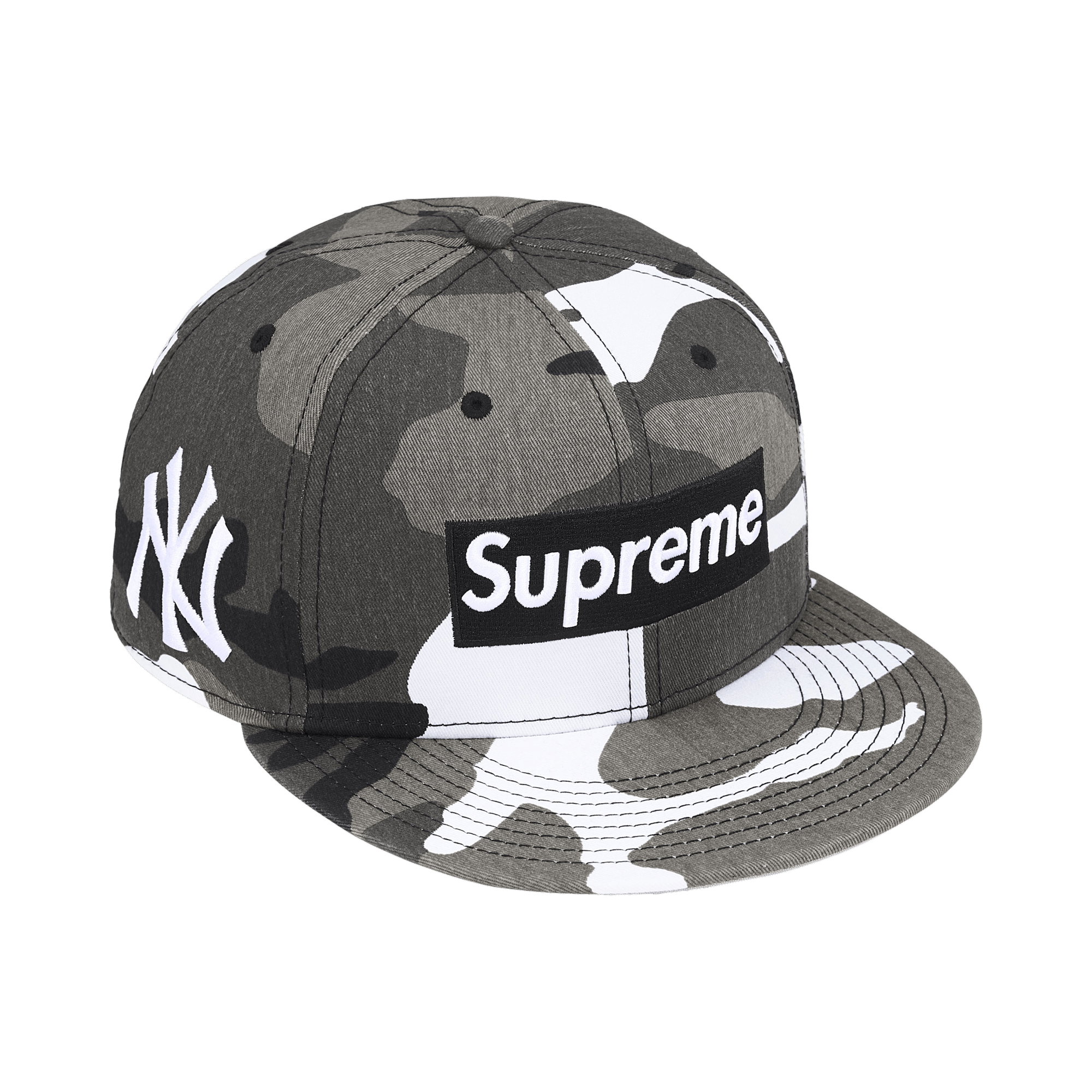 Supreme x MLB Teams Box Logo New Era 'Snow Camo New York Yankees'