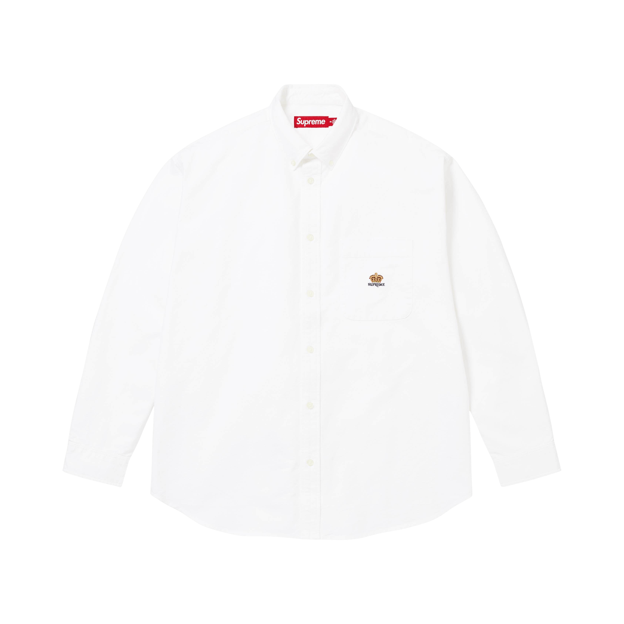 Supreme Loose Fit Flannel Oxford Shirt 'White'