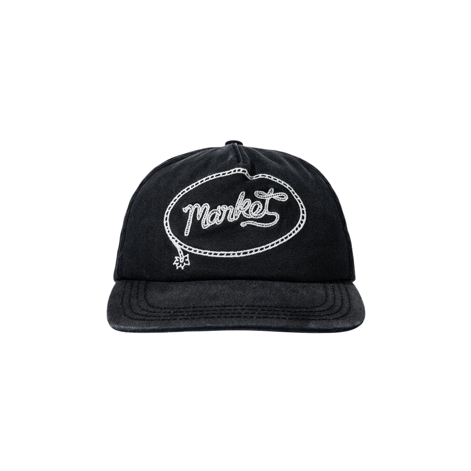 Market Lasso Lockup 5-Panel Hat 'Pirate Black'