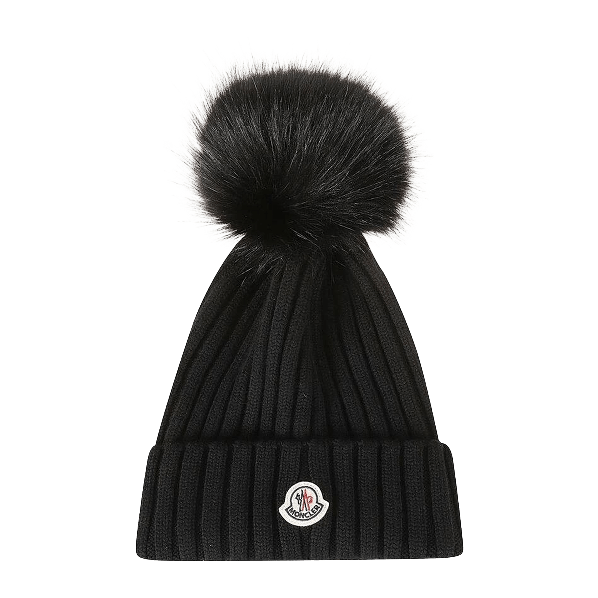 Moncler Large Fur Pom Pom Hat 'Black'