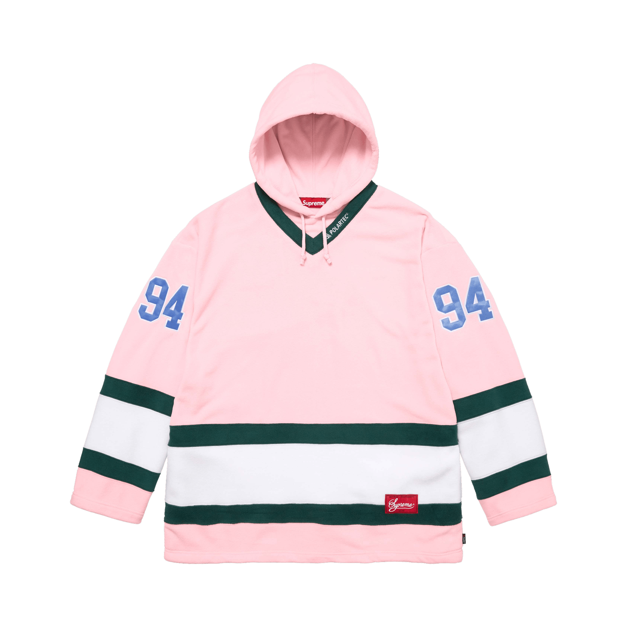 Supreme Polartec Hooded Hockey Jersey 'Light Pink'
