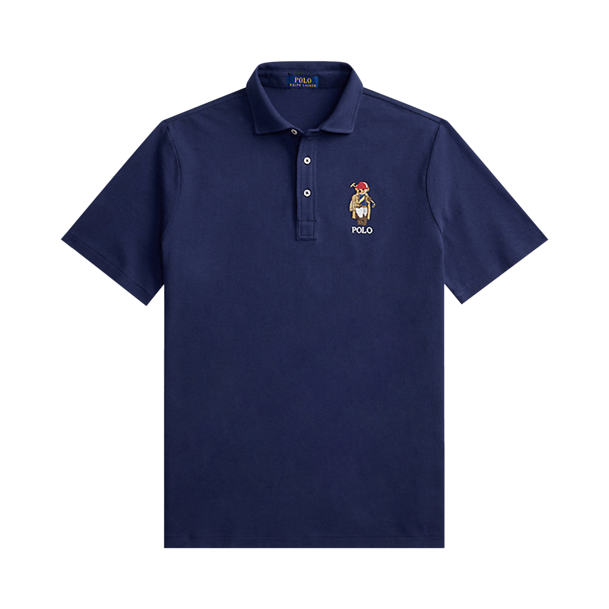 Polo Ralph Lauren Short-Sleeve Basic Mesh Novelty Bear Polo 'Newport Navy/Heritage Bear'