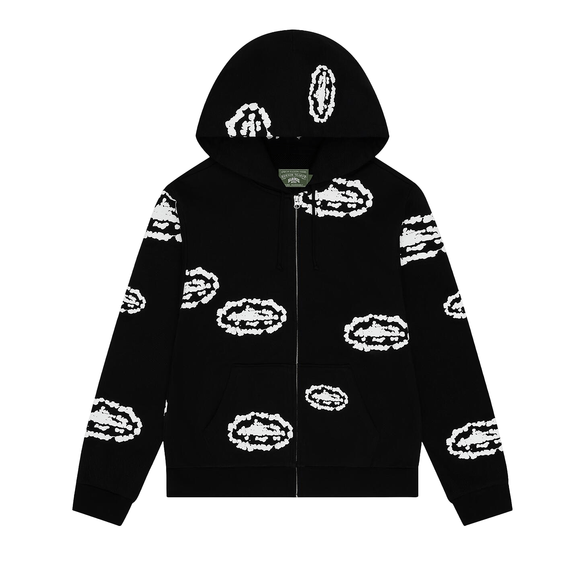 Denim Tears x Cortiez Island Wreath Zip Hoodie 'Black'