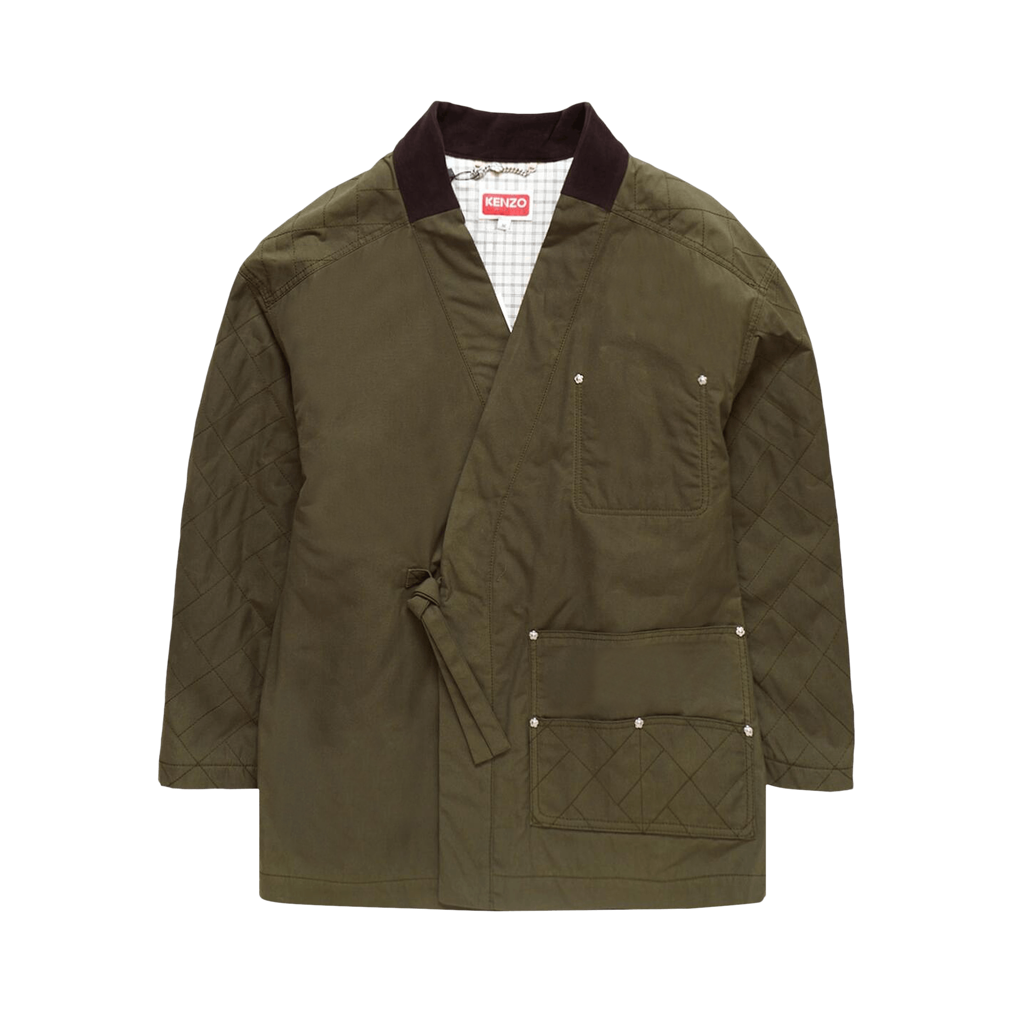Kenzo Weave Kimono Coat 'Green'