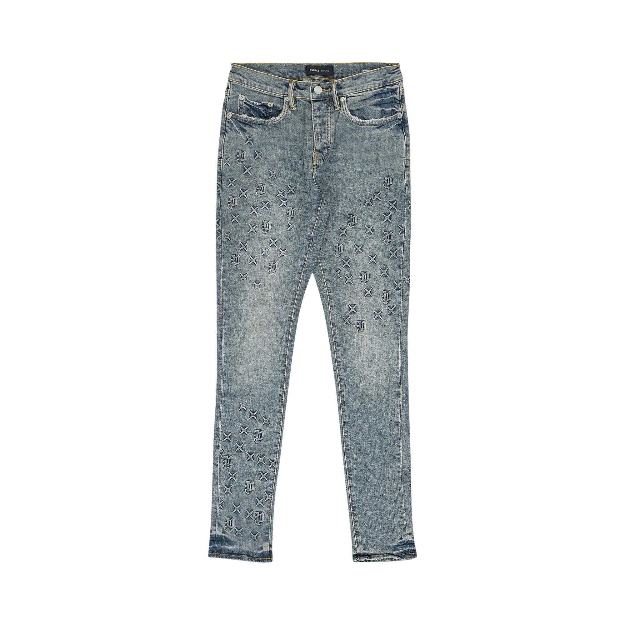PURPLE BRAND Embossed P001 Denim 'Blue'