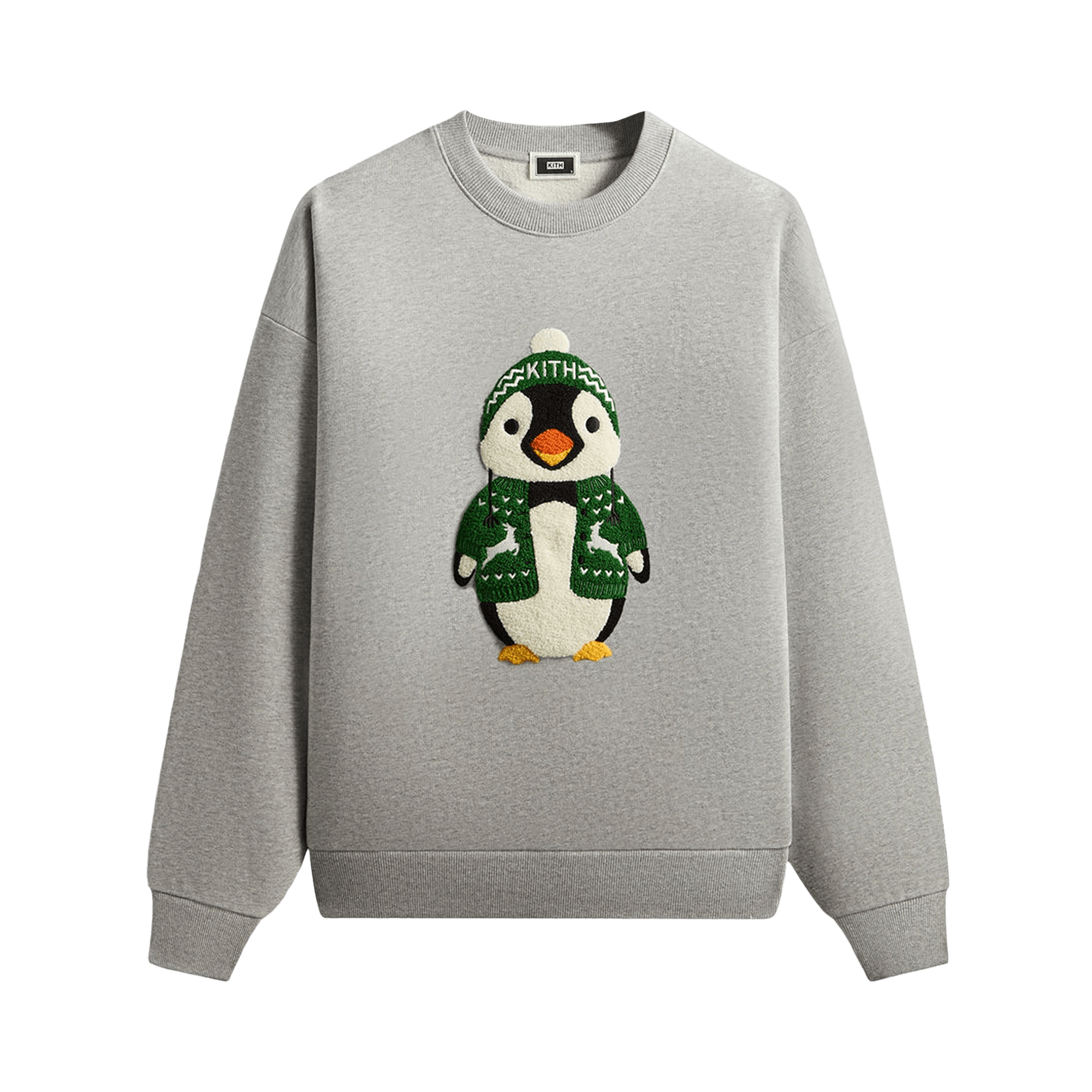 Kith Kithmas Penguin Nelson Crewneck 'Medium Heather Grey'