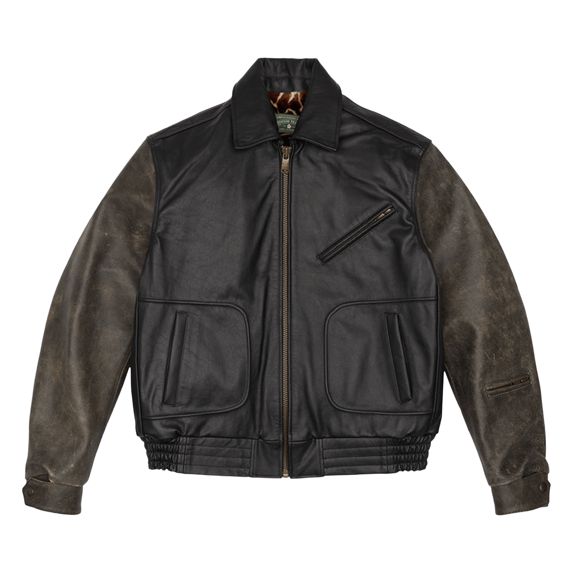 Denim Tears Leather Moto Jacket 'Multicolor'