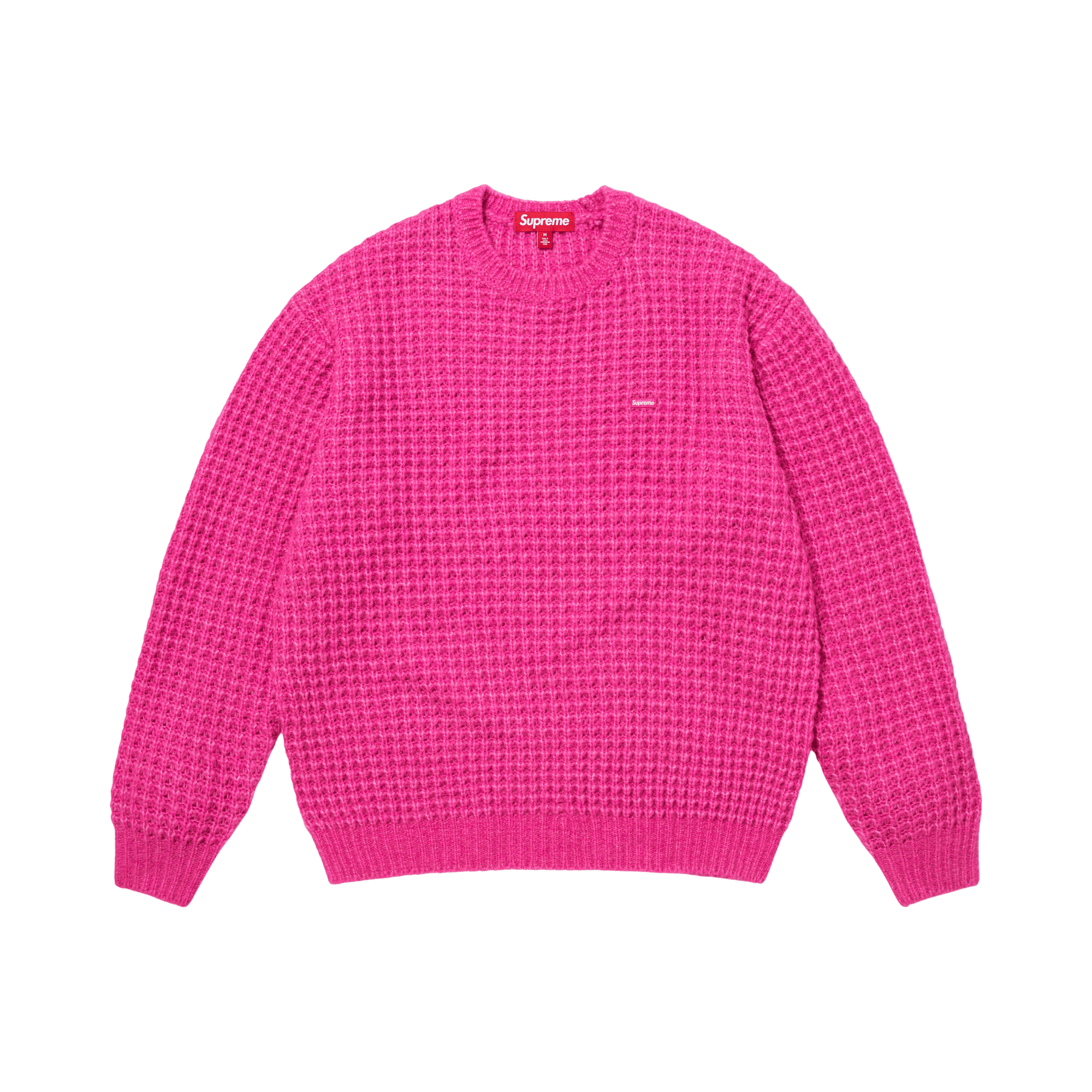 Supreme Small Box Waffle Sweater 'Pink'