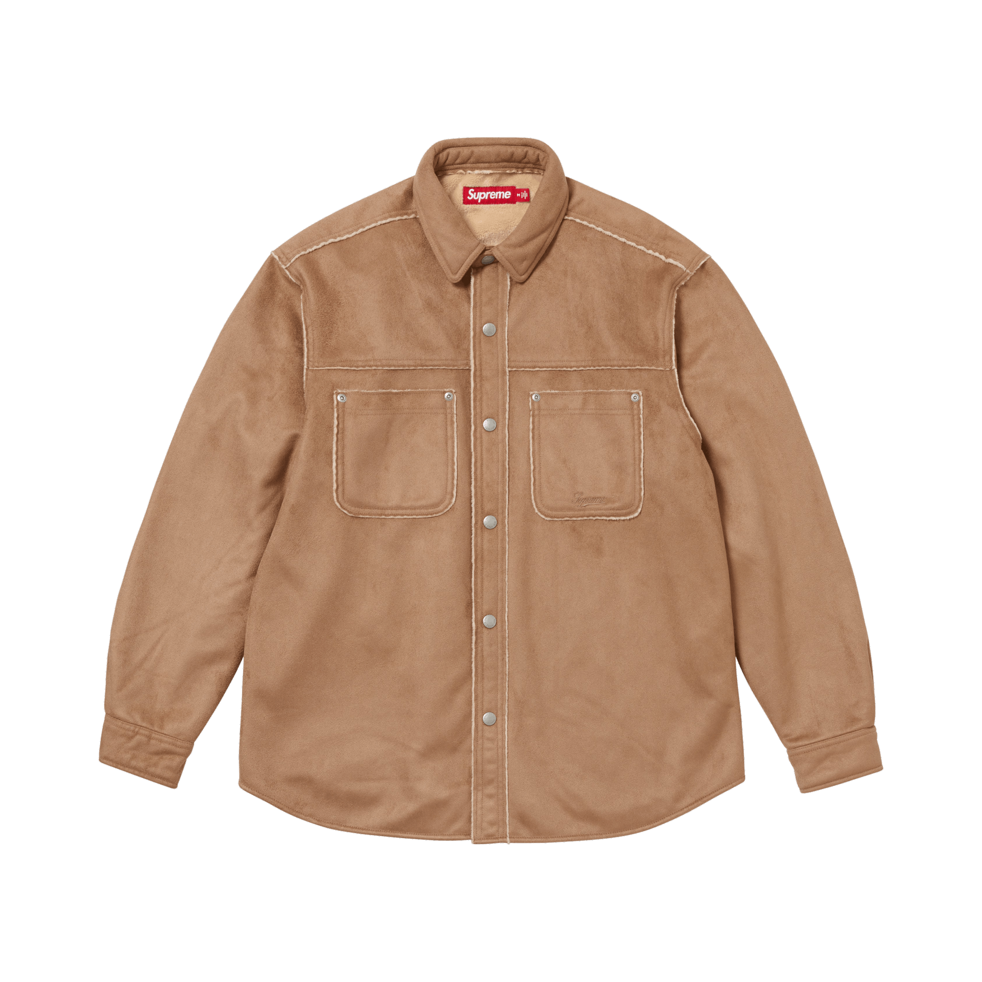 Supreme Faux Suede Snap Shirt 'Tan'