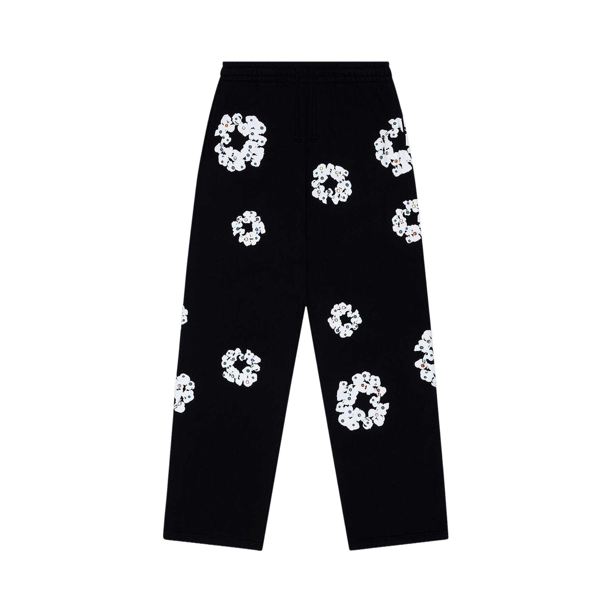 Denim Tears Rhinestone Cotton Wreath Sweatpants 'Black'