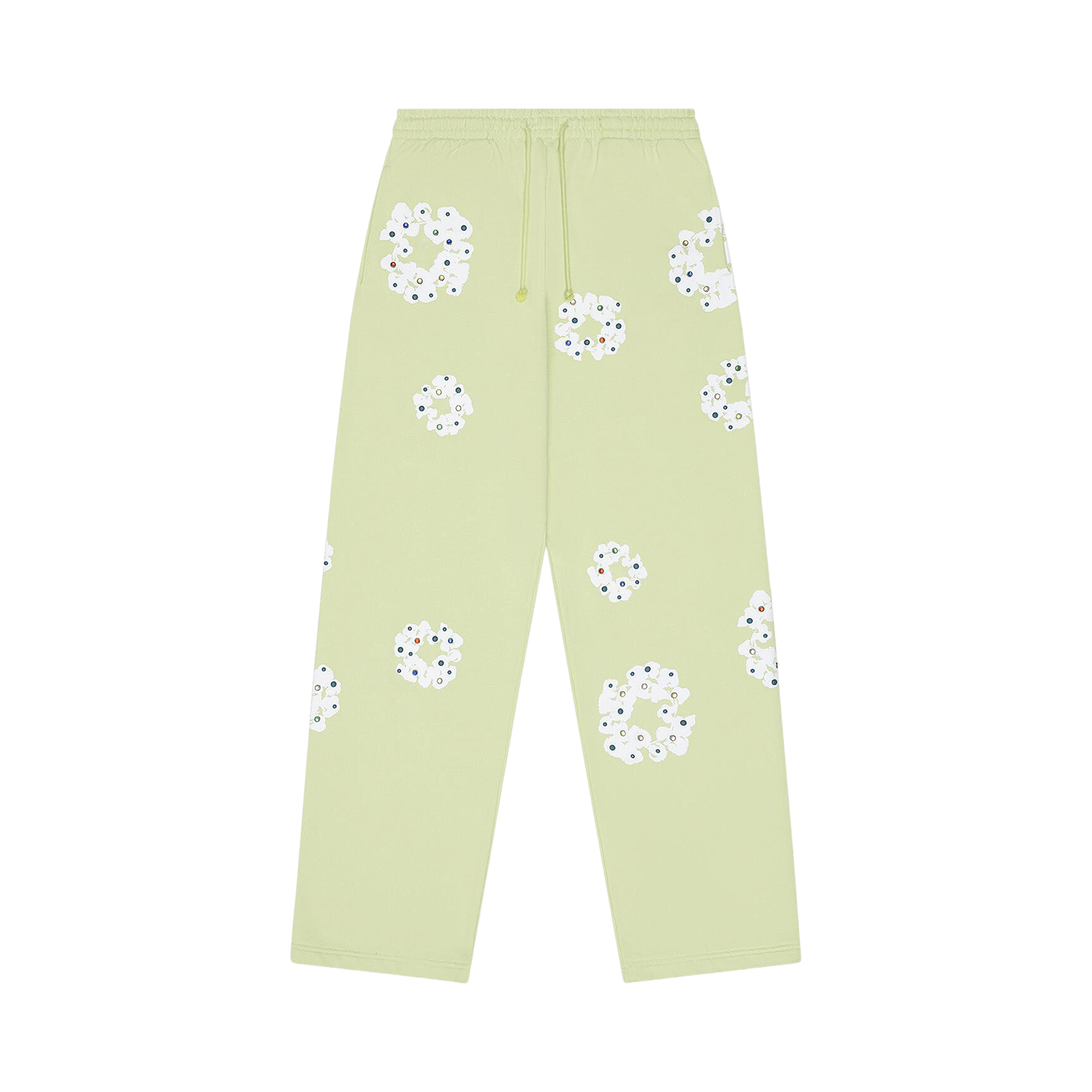 Denim Tears Rhinestone Cotton Wreath Sweatpants 'Mint'