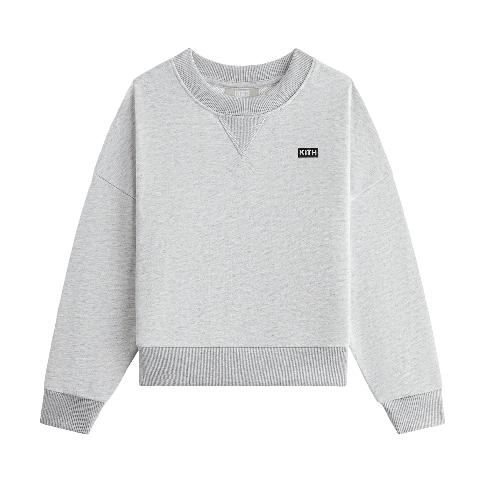 Kith Kids Long-Sleeve Nelson Crewneck 'Light Heather Grey'