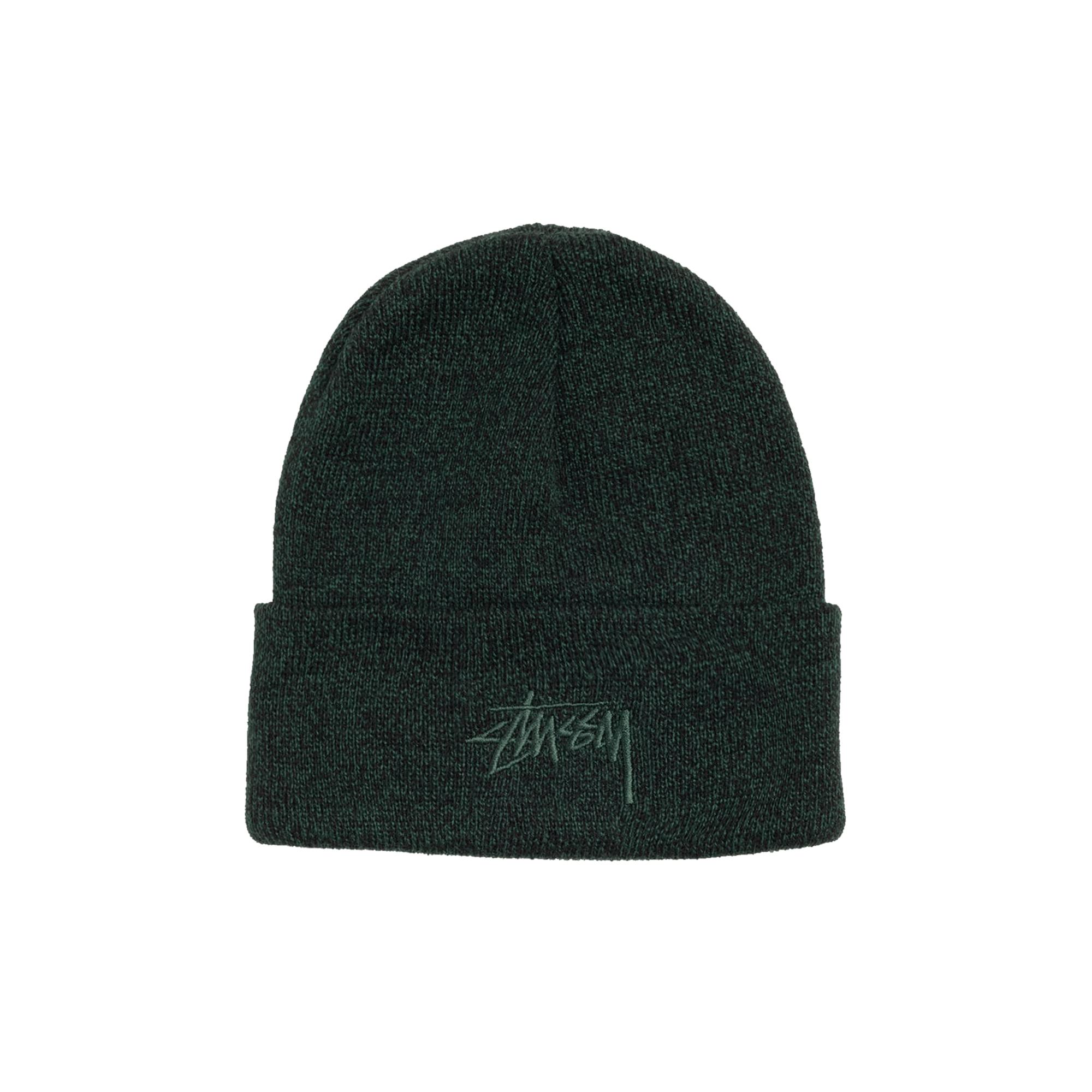 Stussy Cuff Beanie Stock 'Marled Hunter Green'