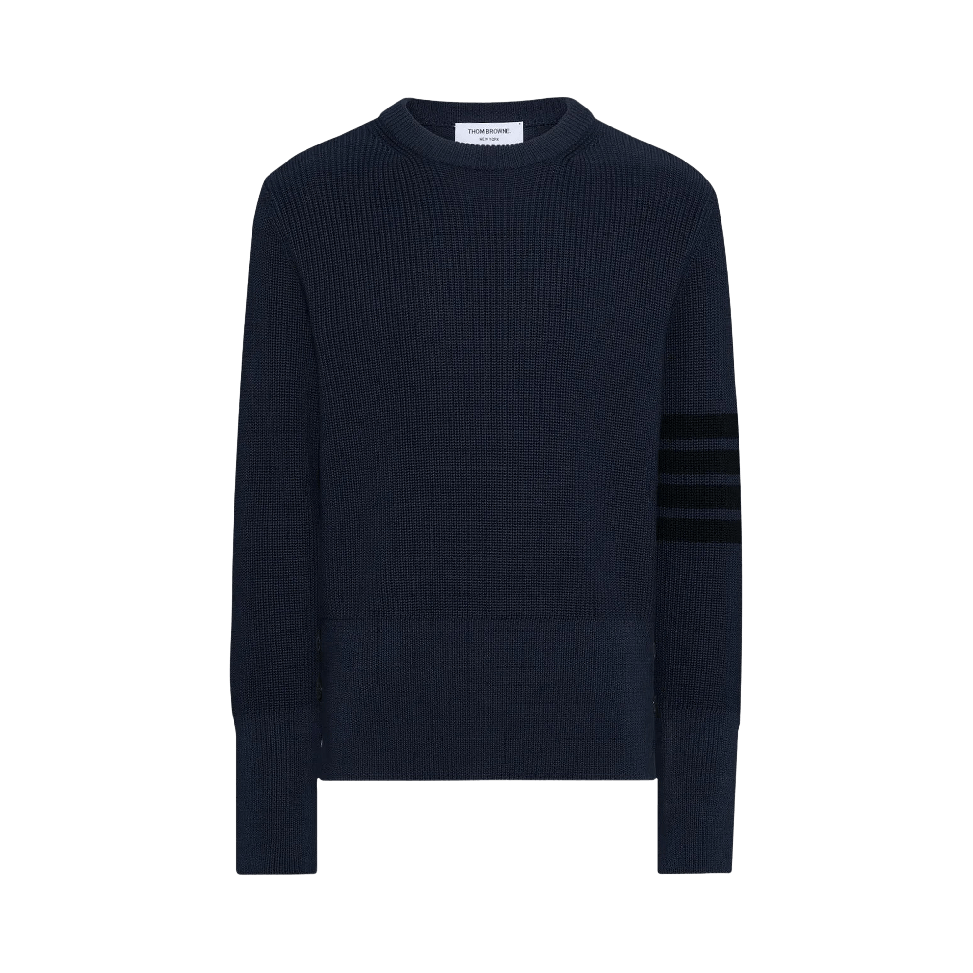 Thom Browne 4 Bar Stripe Classic Crew Neck Pullover 'Navy'