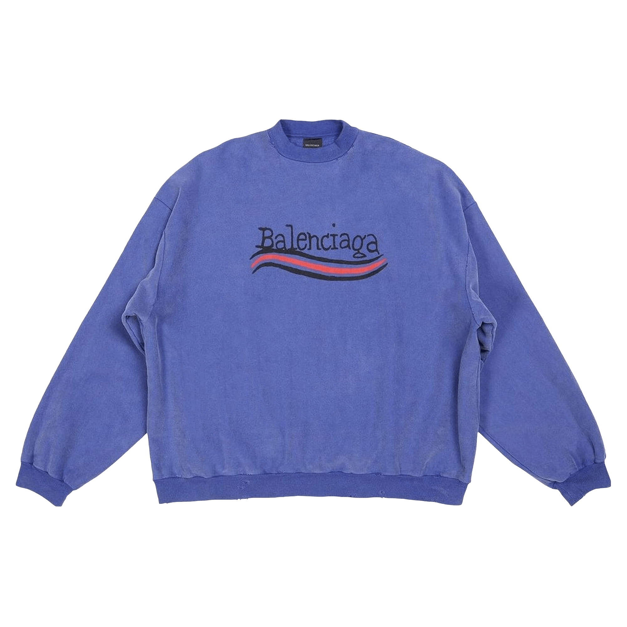 Balenciaga Hand-Drawn Political Campaign Oversized Sweatshirt 'Blue'