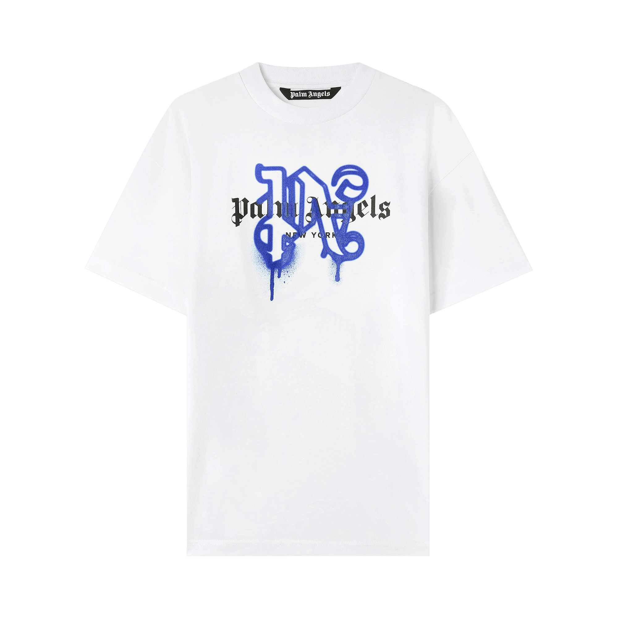 Palm Angels NY Monogram Spray Tee 'White'